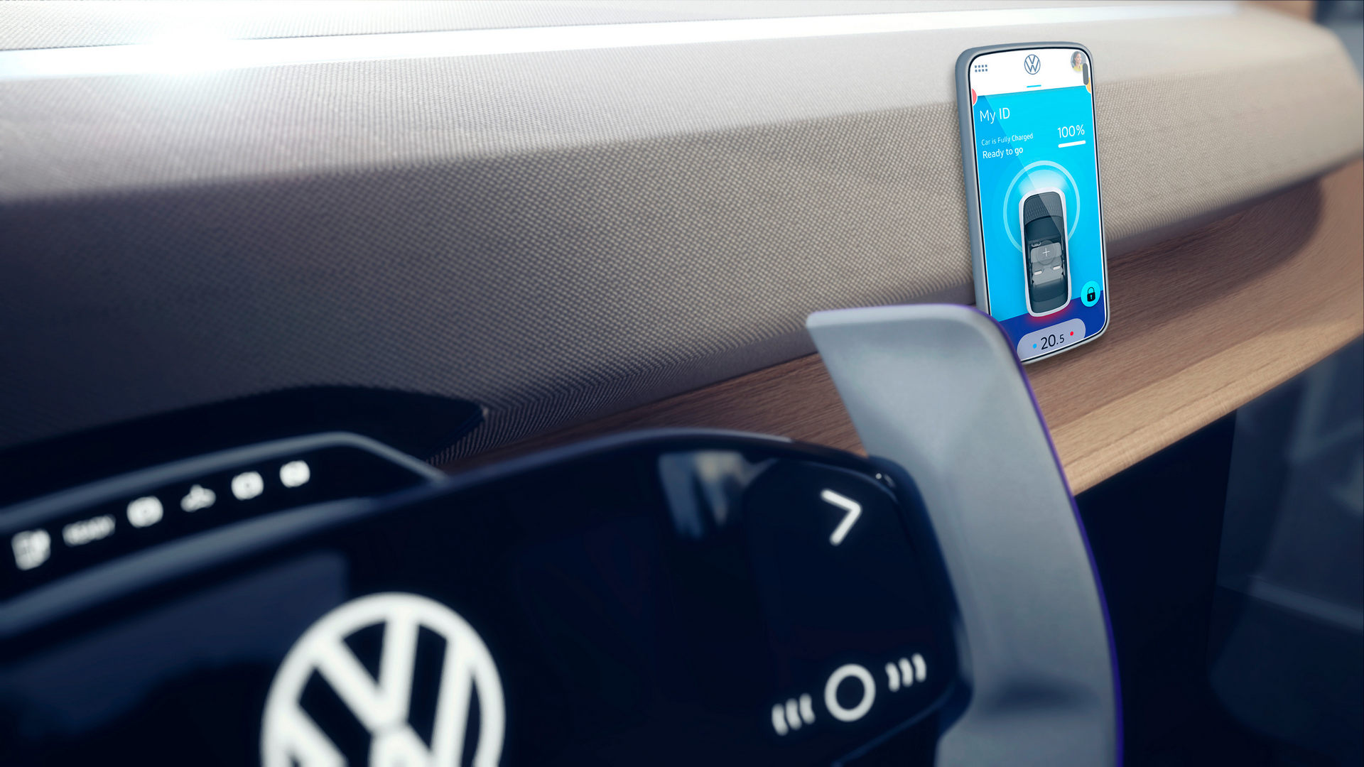 Download 2021 Volkswagen ID.Life Concept - Interior, Steering Wheel HD Wallpaper 1920x1080 #15