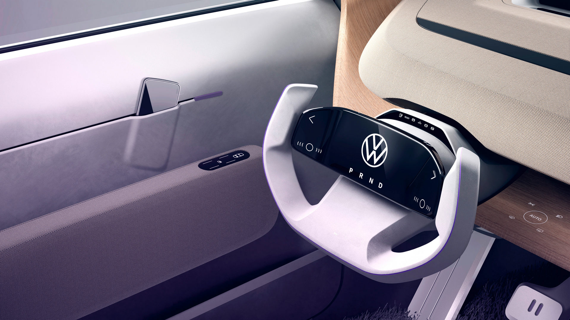 Download 2021 Volkswagen ID.Life Concept - Interior, Steering Wheel HD Wallpaper 1920x1080 #17
