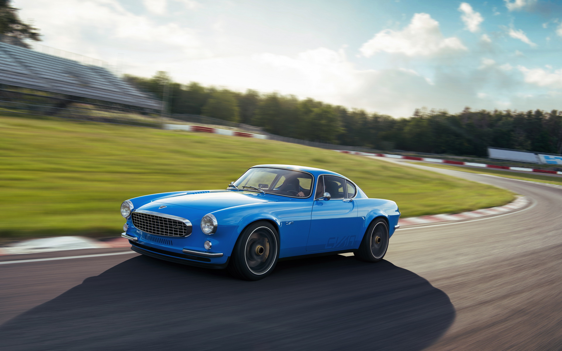 Download 2021 Volvo P1800 Cyan - Front Three-Quarter HD Wallpaper 1920x1200 #1