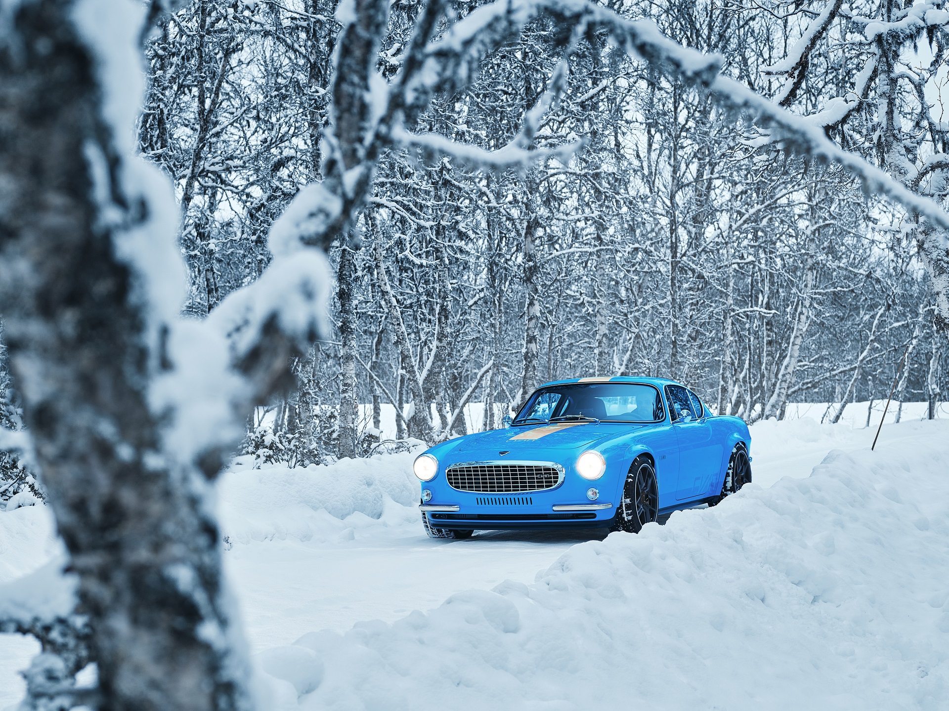 Download 2021 Volvo P1800 Cyan - Front Three-Quarter HD Wallpaper 1920x1439 #26