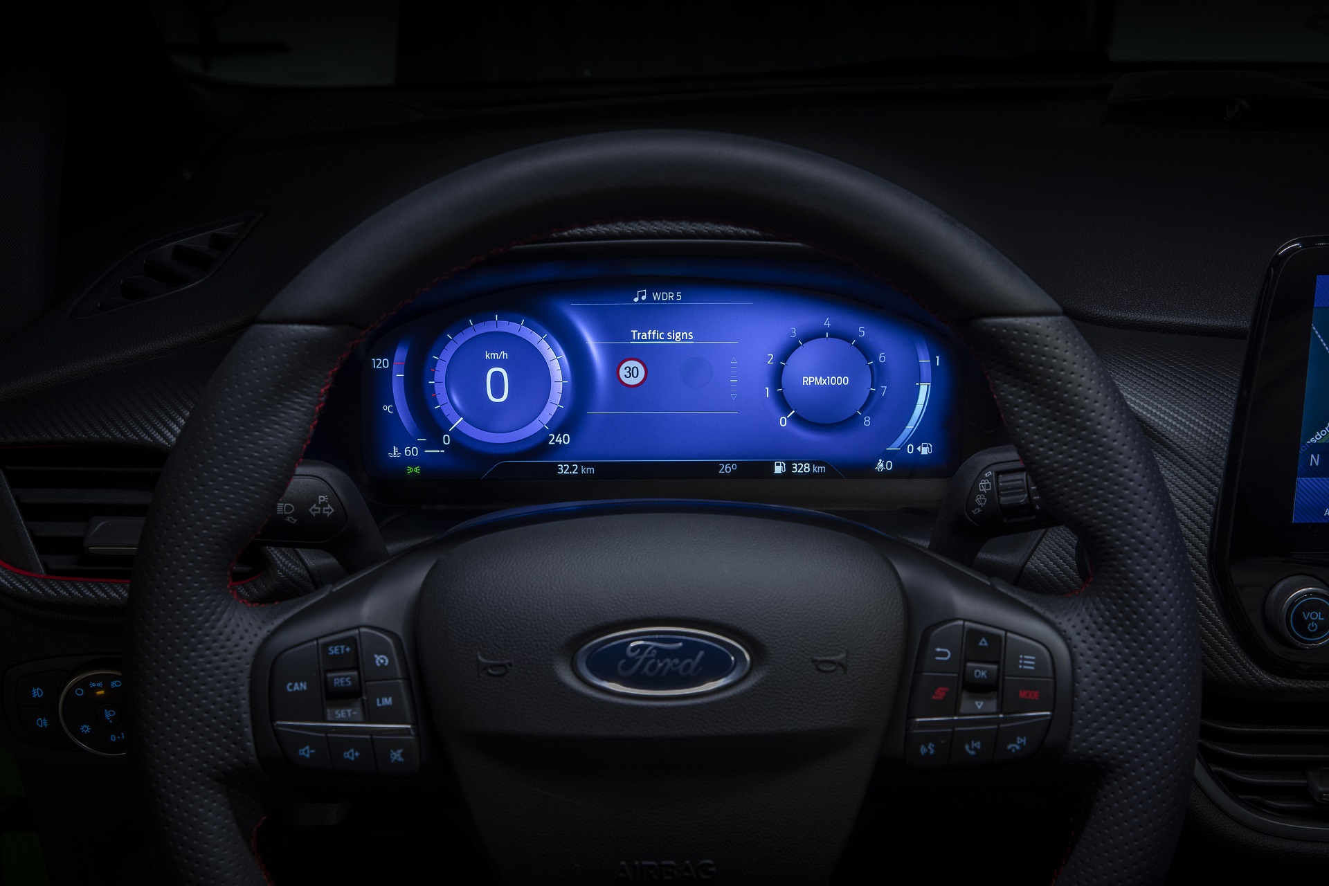 Download 2022 Ford Fiesta ST - Interior, Steering Wheel HD Wallpaper 1920x1280 #17