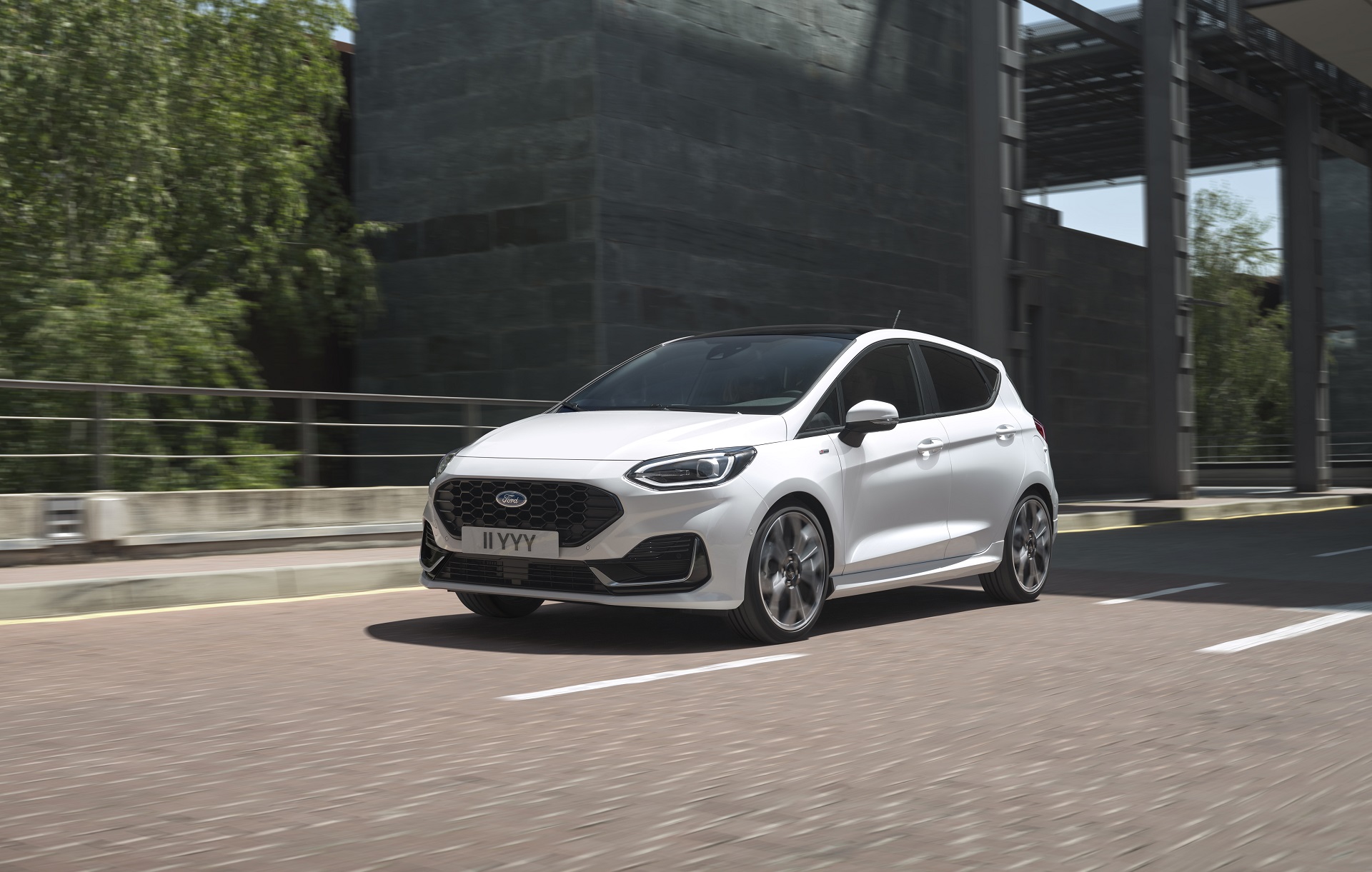 Download 2022 Ford Fiesta ST Line - Front Three-Quarter HD Wallpaper 1920x1221 #1