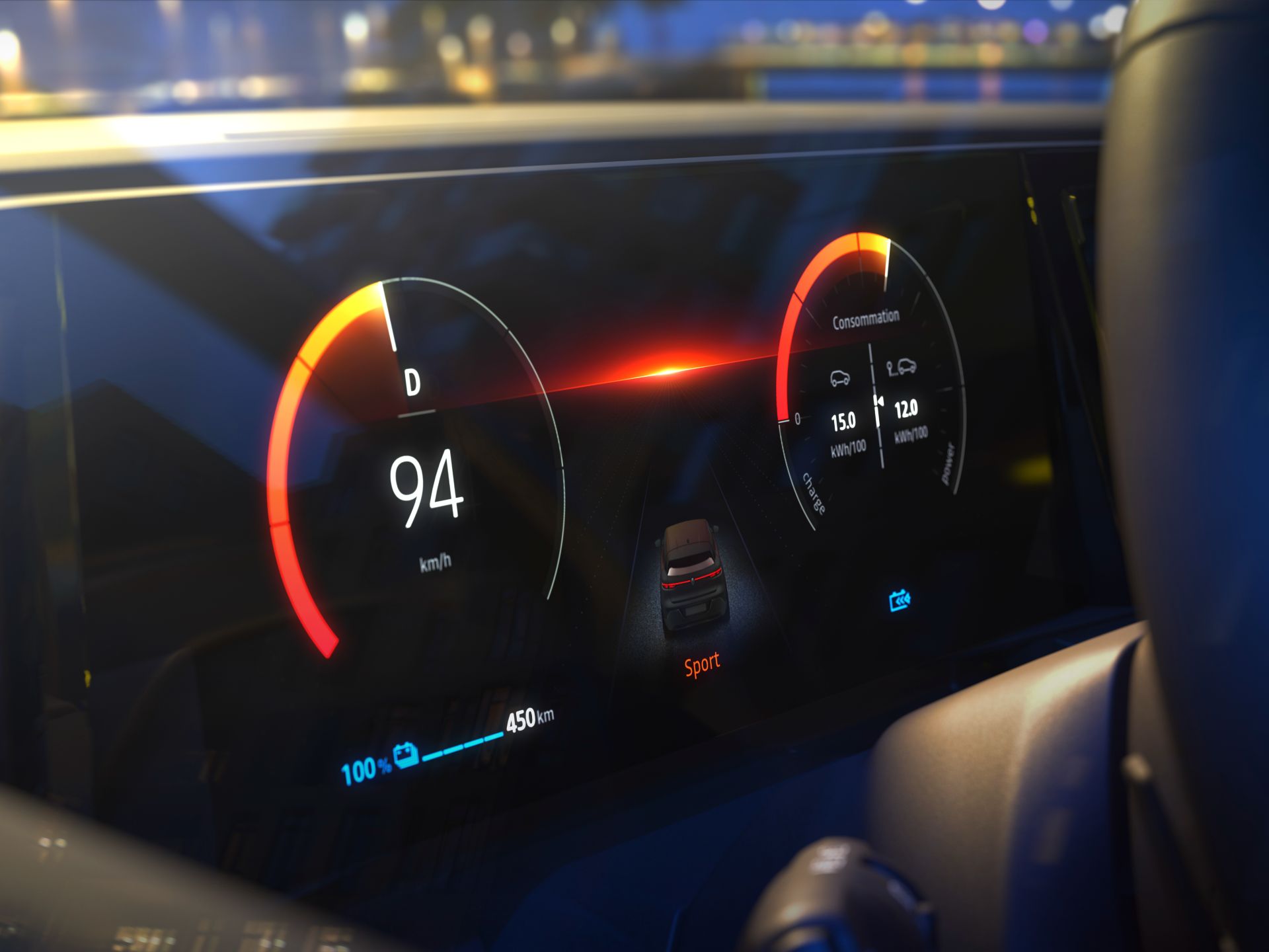 Download 2022 Renault Megane E-Tech - Digital Instrument Cluster HD Wallpaper 1920x1440 #42
