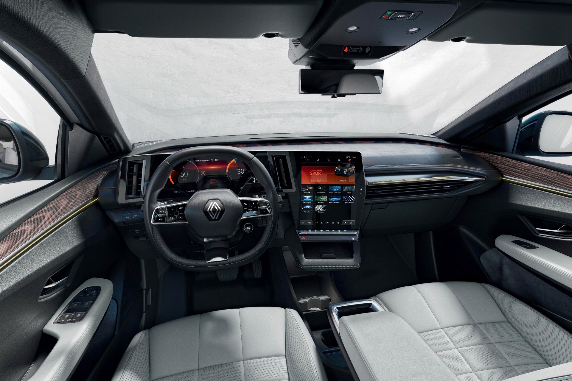 Download 2022 Renault Megane E-Tech - Interior, Cockpit HD Wallpaper 1920x1280 #99