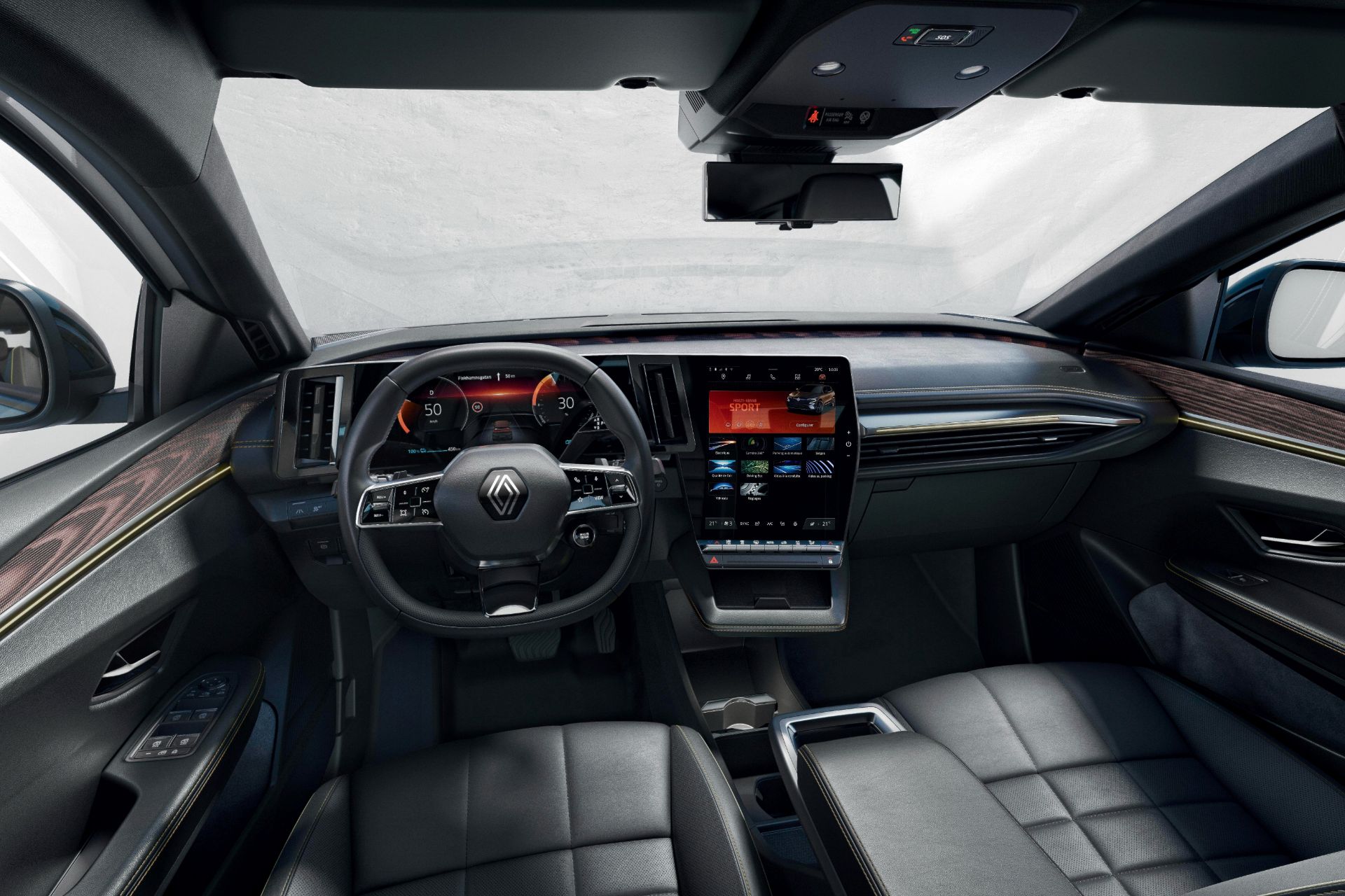 Download 2022 Renault Megane E-Tech - Interior, Cockpit HD Wallpaper 1920x1280 #100