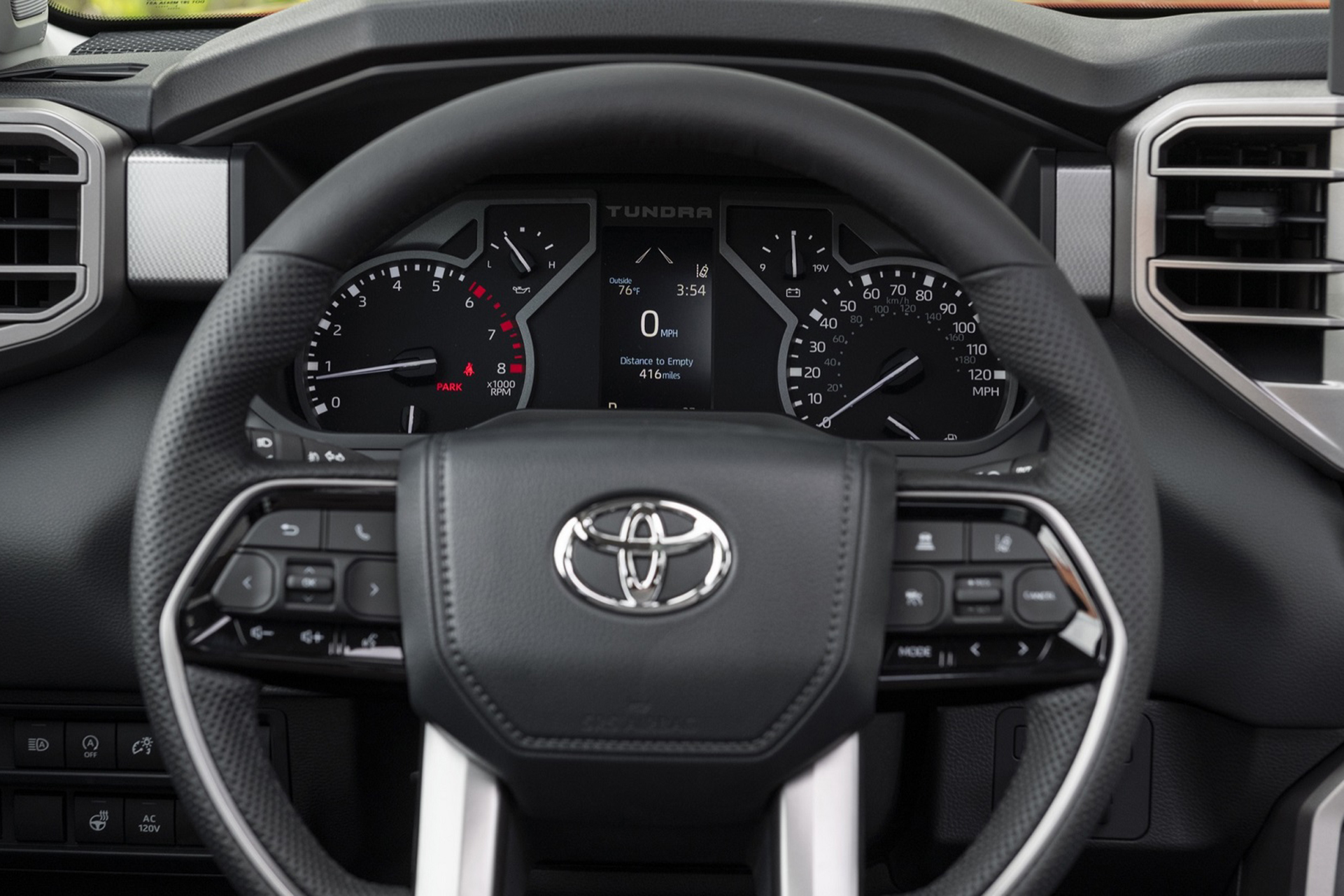 Download 2022 Toyota Tundra Limited - Interior, Steering Wheel HD Wallpaper 1921x1281 #54