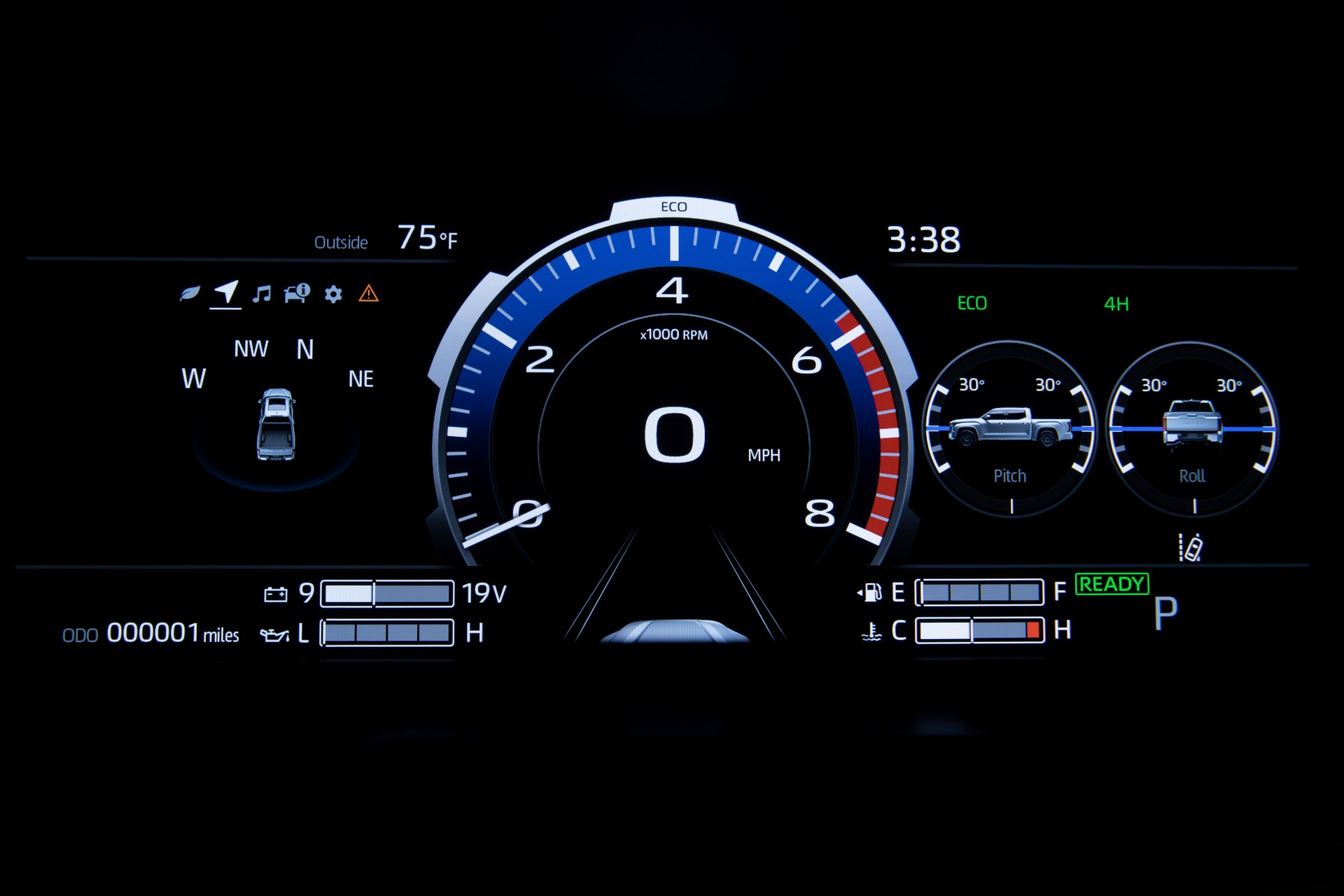 Download 2022 Toyota Tundra TRD Pro - Instrument Cluster HD Wallpaper 1920x1280 #75
