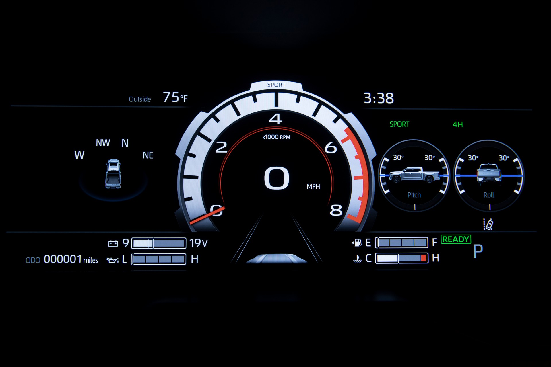 Download 2022 Toyota Tundra TRD Pro - Instrument Cluster HD Wallpaper 1920x1280 #76