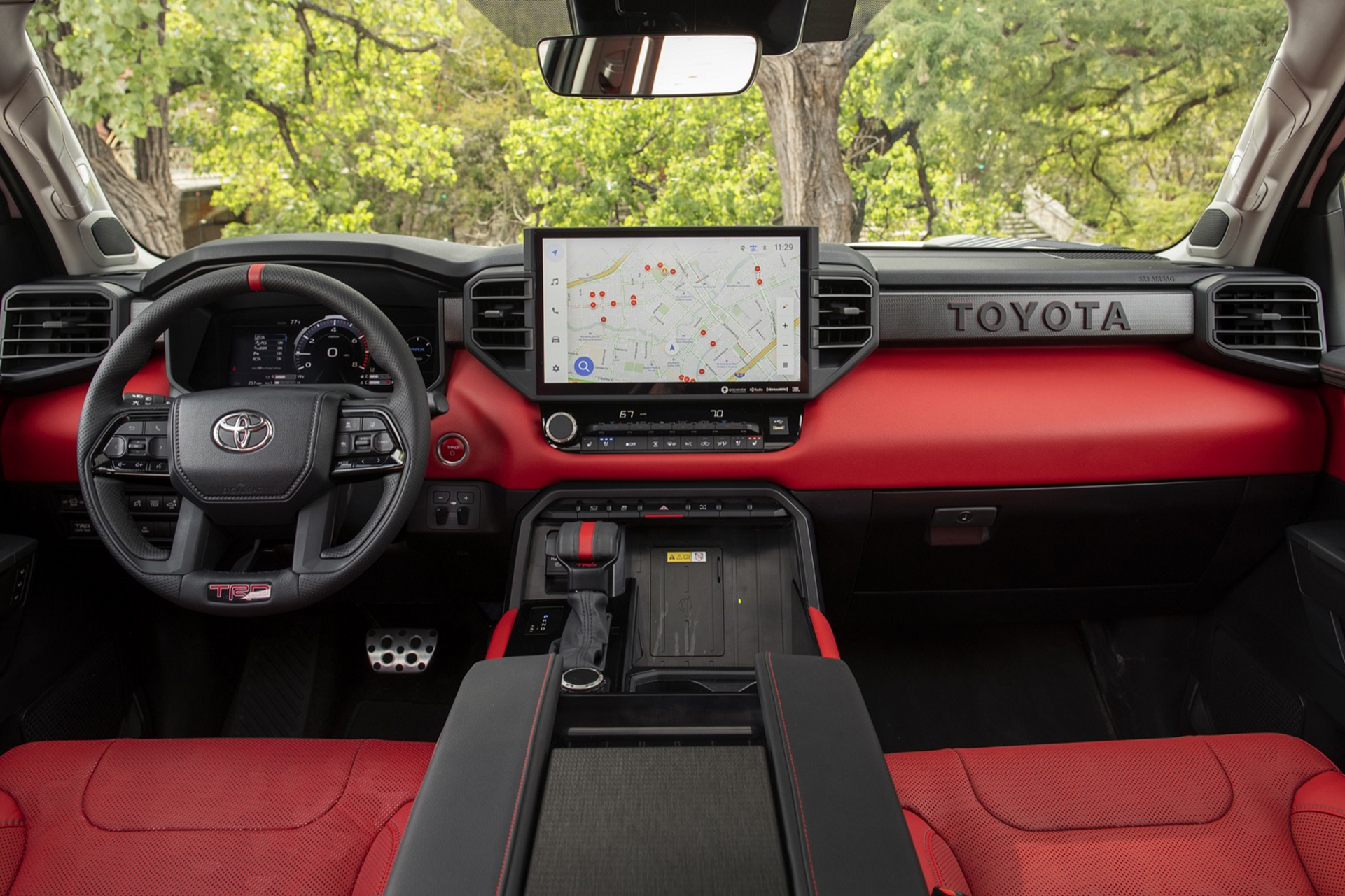 Download 2022 Toyota Tundra TRD Pro - Interior, Cockpit HD Wallpaper 1921x1281 #25