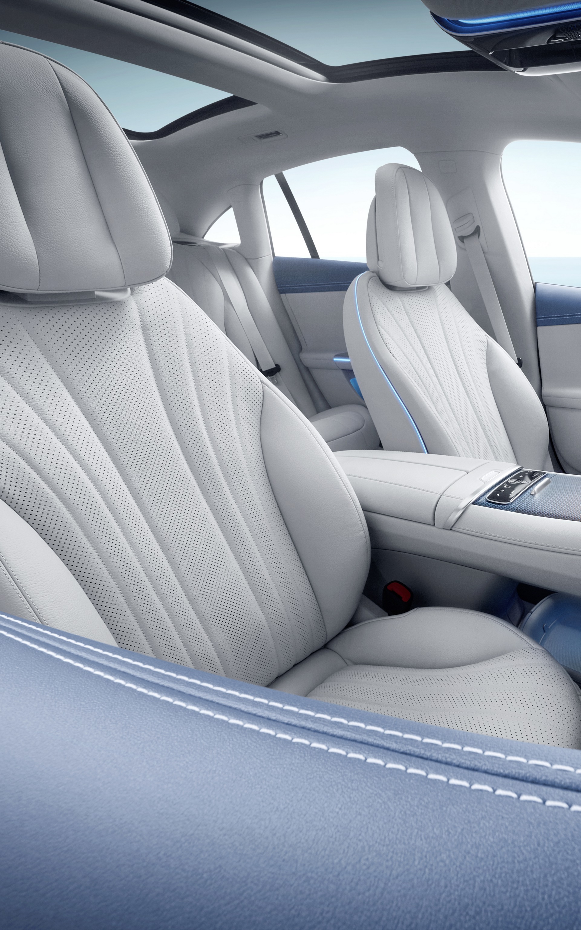 Download 2023 Mercedes-Benz EQE 350 Edition 1 AMG Line - Interior, Front Seats HD Phone Wallpaper 1921x3074 #79
