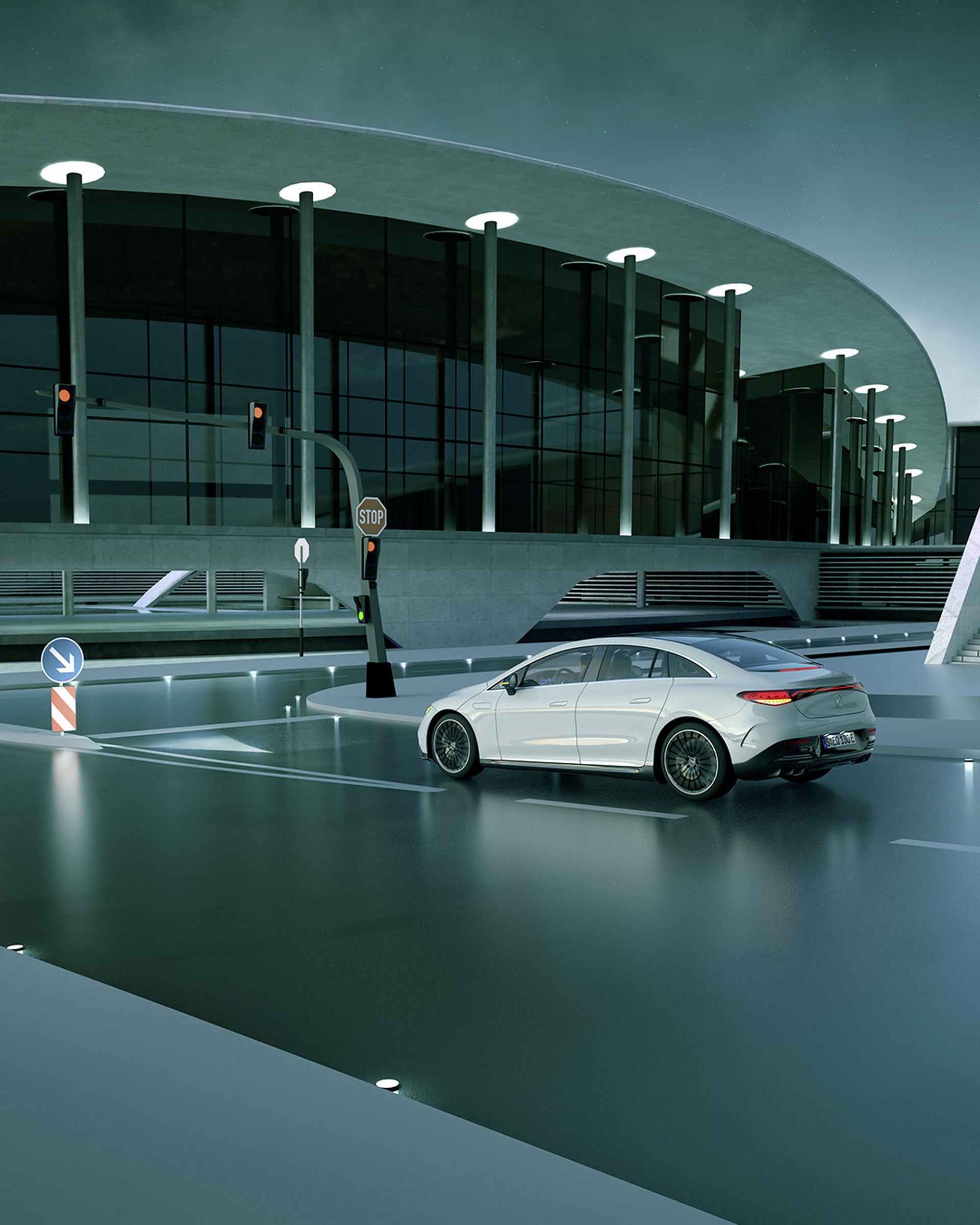 Download 2023 Mercedes-Benz EQE - Rear Three-Quarter HD Phone Wallpaper 1921x2401 #93