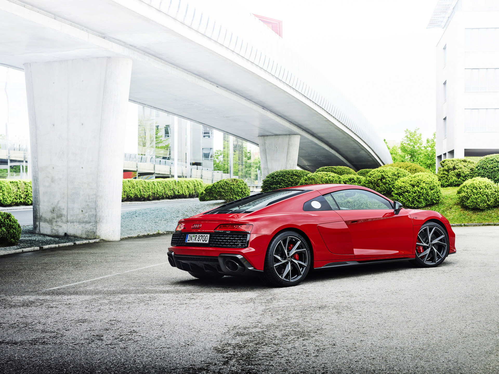 Download 2022 Audi R8 Coupe V10 Performance RWD - Rear Three-Quarter HD Wallpaper 1920x1440 #6