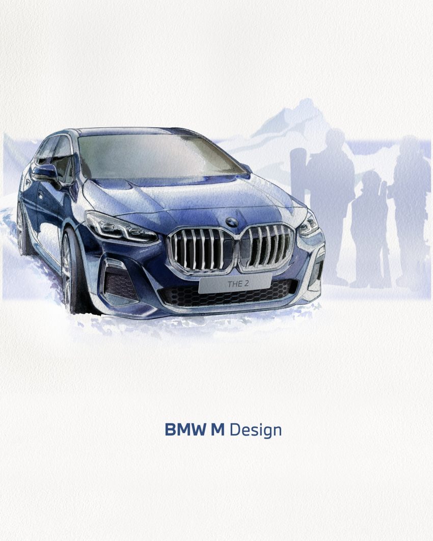 2022 BMW 223i Active Tourer - Design Sketch Phone Wallpaper 850x1062 #82