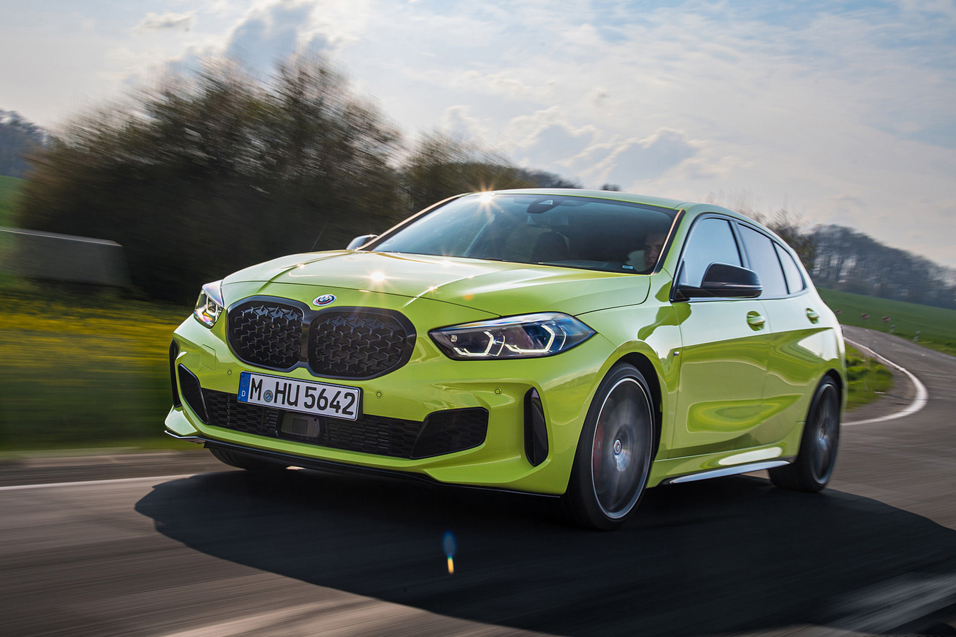 Download 2022 BMW M135i xDrive - Front Three-Quarter HD Wallpaper 1921x1281 #2