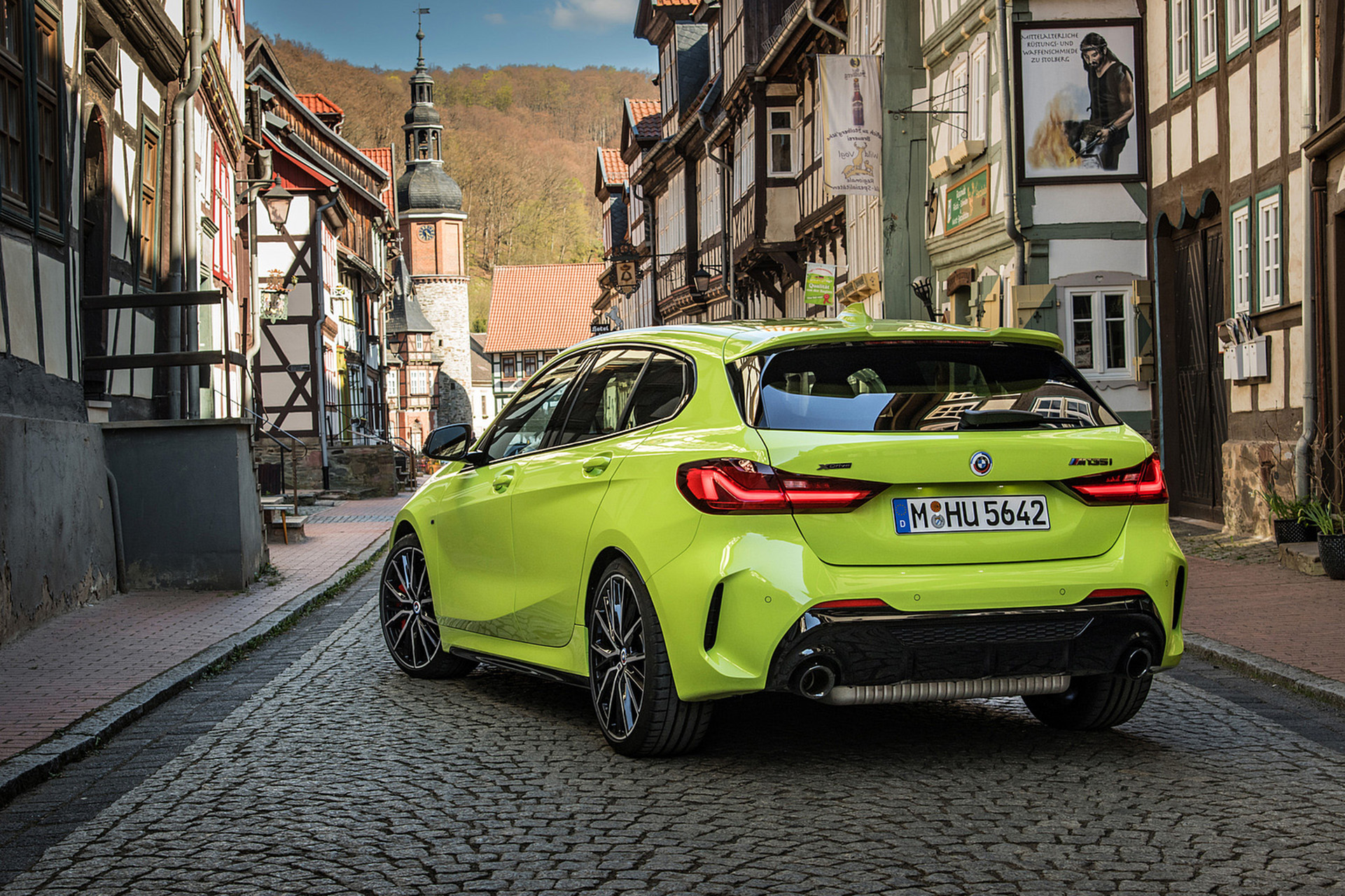 Download 2022 BMW M135i xDrive - Rear Three-Quarter HD Wallpaper 1921x1280 #51