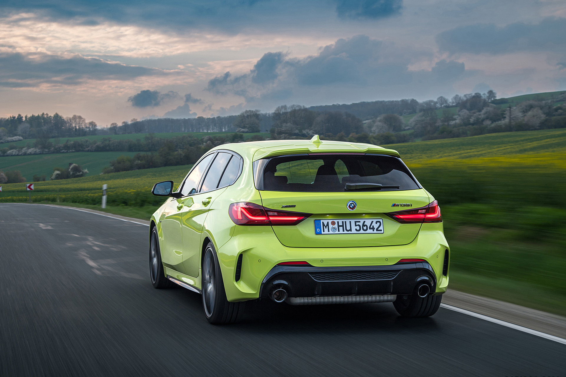 Download 2022 BMW M135i xDrive - Rear Three-Quarter HD Wallpaper 1921x1281 #26