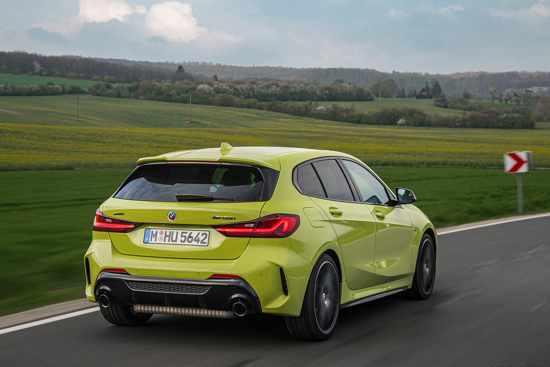 Download 2022 BMW M135i xDrive - Rear Three-Quarter HD Wallpaper 1921x1281 #20