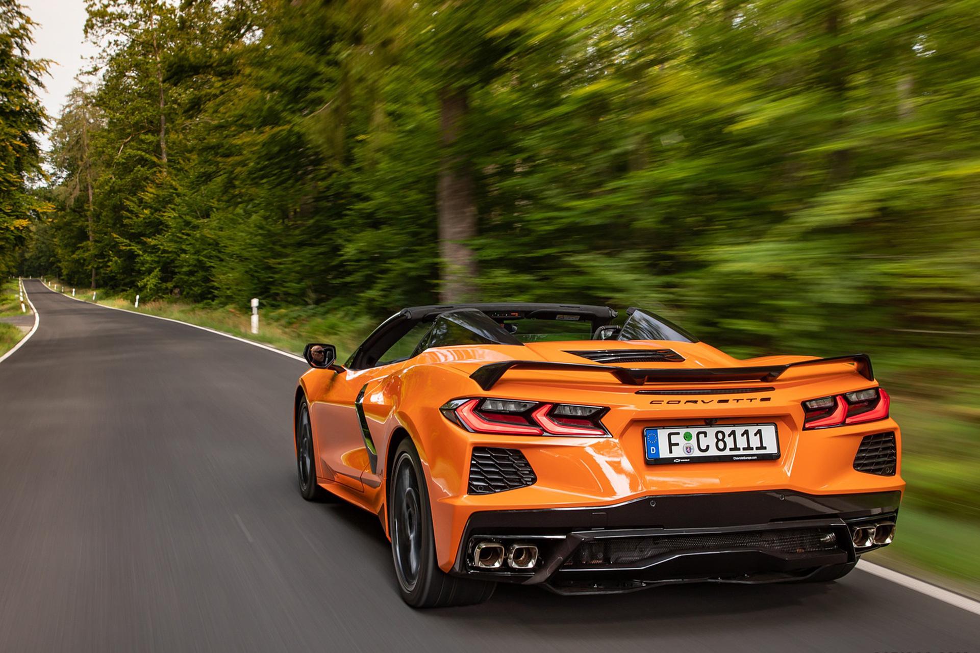 Download 2022 Chevrolet Corvette Stingray Convertible - Rear HD Wallpaper 1921x1281 #11