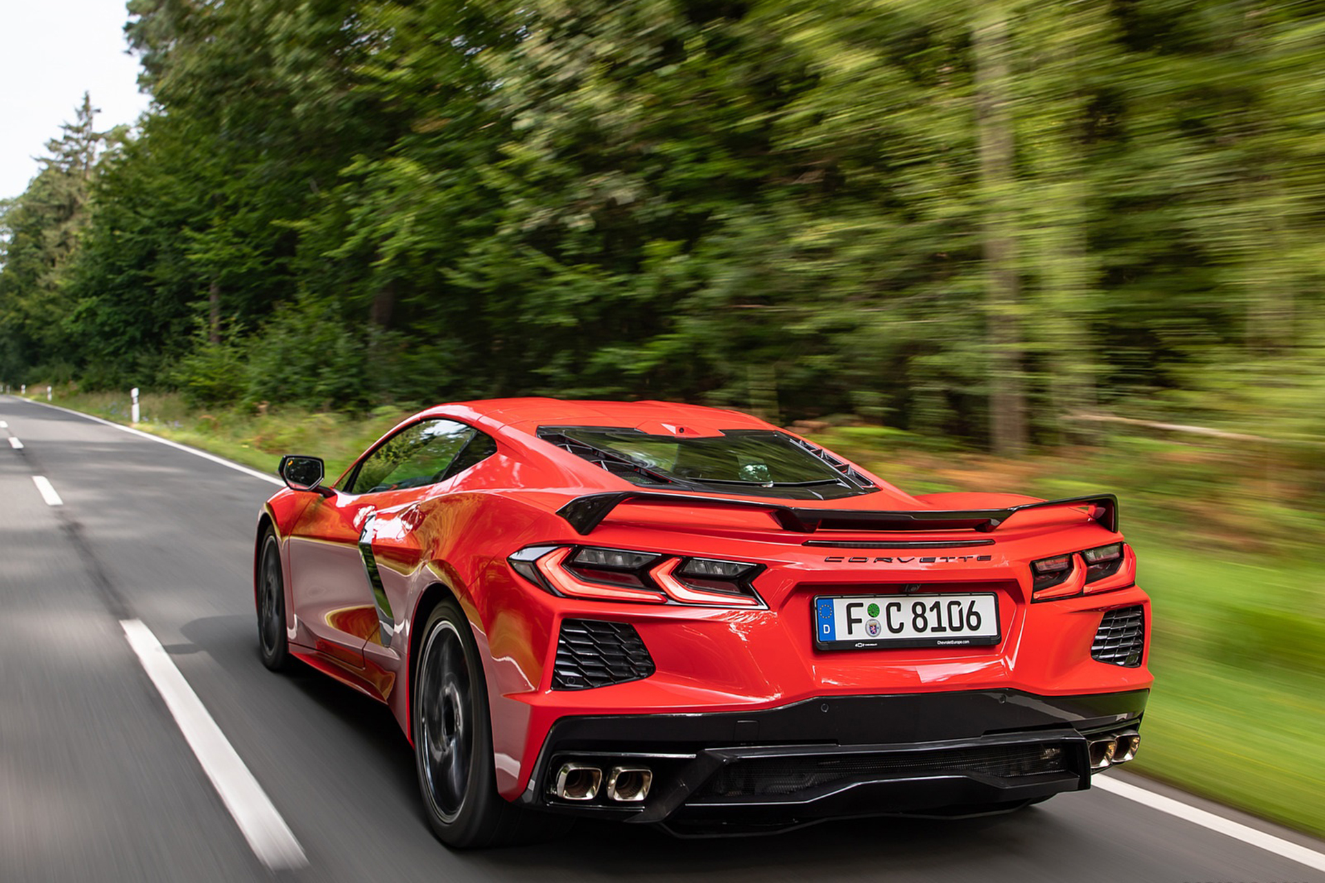 Download 2022 Chevrolet Corvette Stingray Coupe - Rear HD Wallpaper 1921x1281 #6