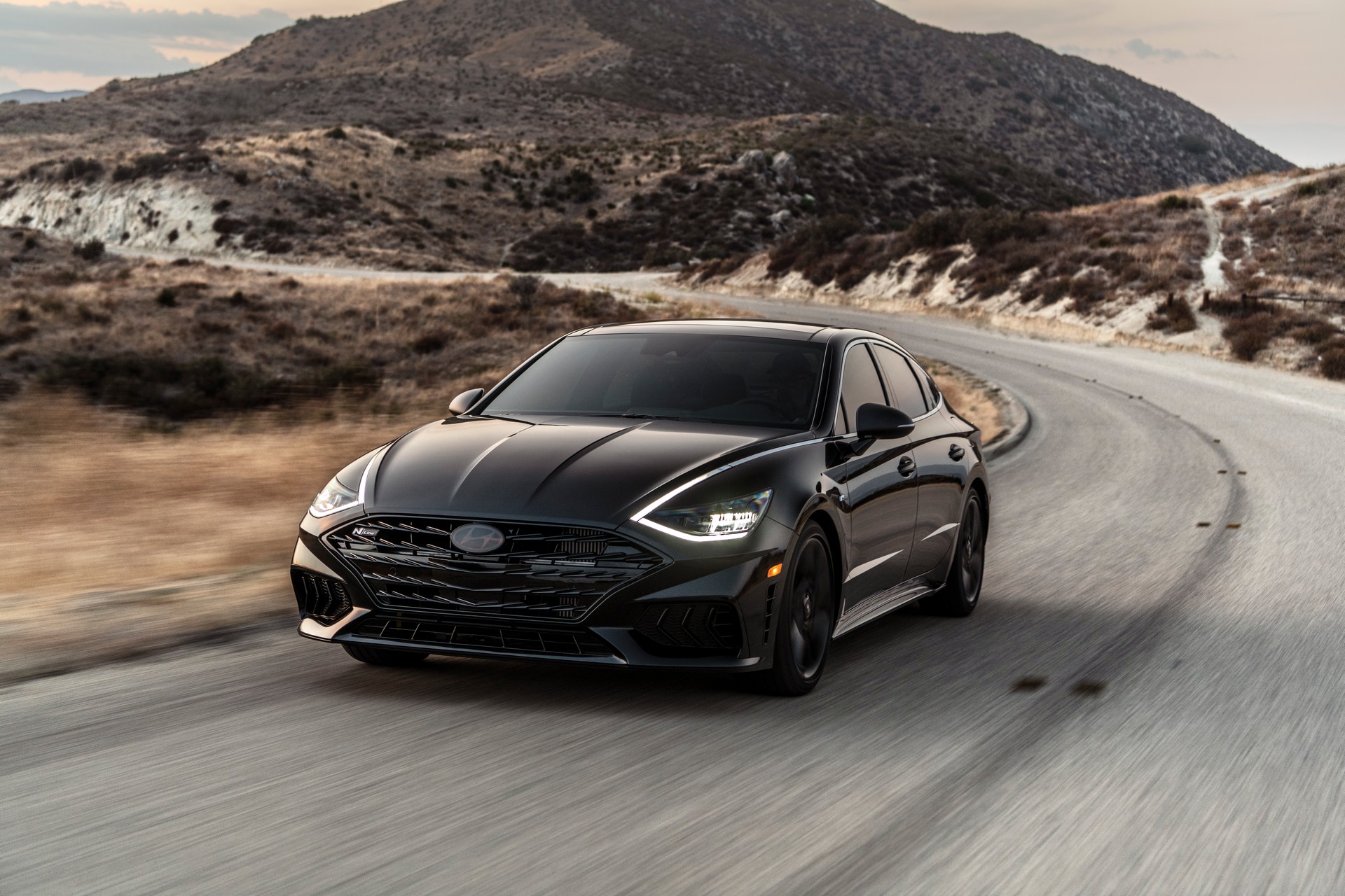 Download 2022 Hyundai Sonata N Line Night Edition - Front Three-Quarter HD Wallpaper 1920x1280 #1