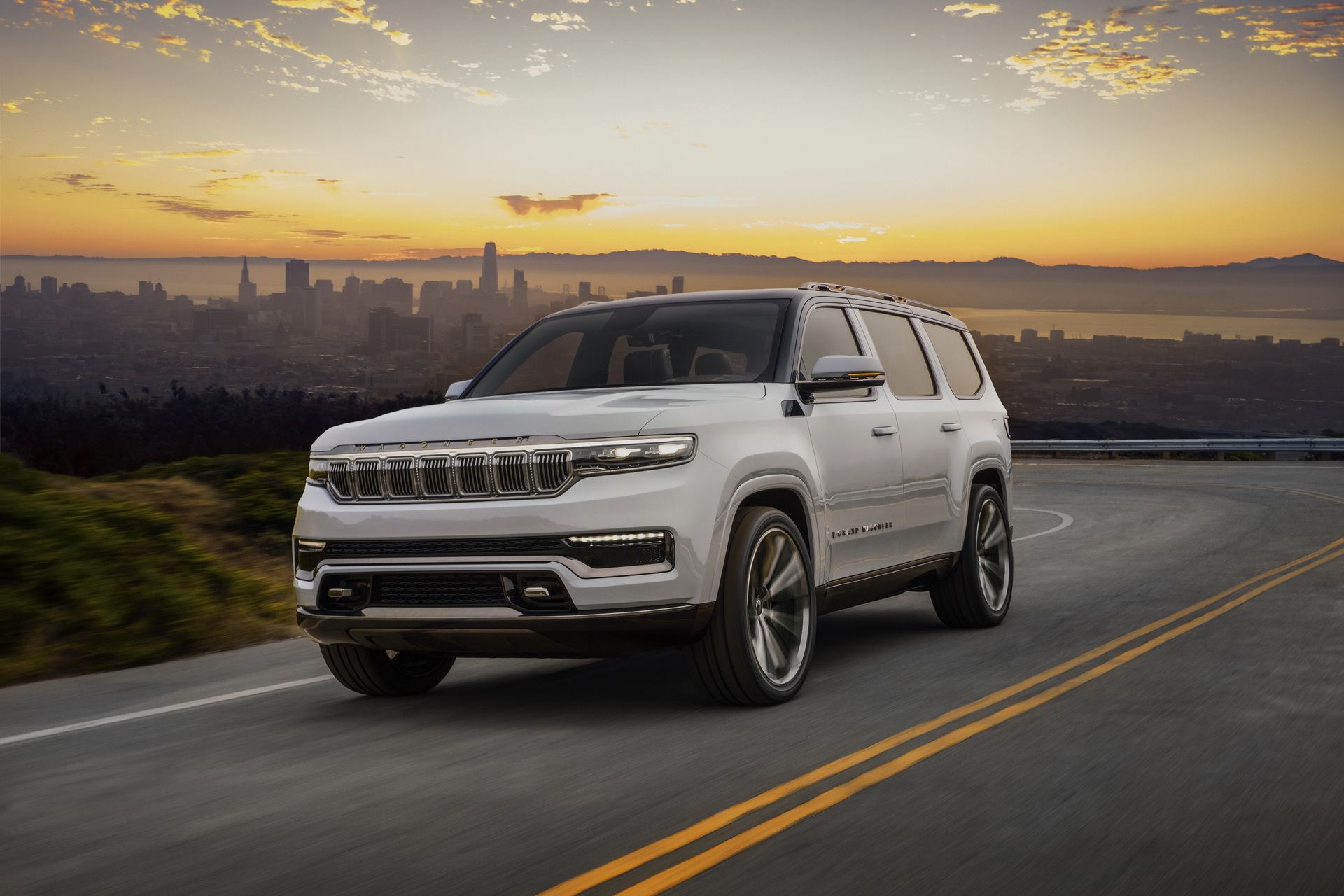 Download 2022 Jeep Grand Wagoneer Concept - Front Three-Quarter HD Wallpaper 1920x1280 #1