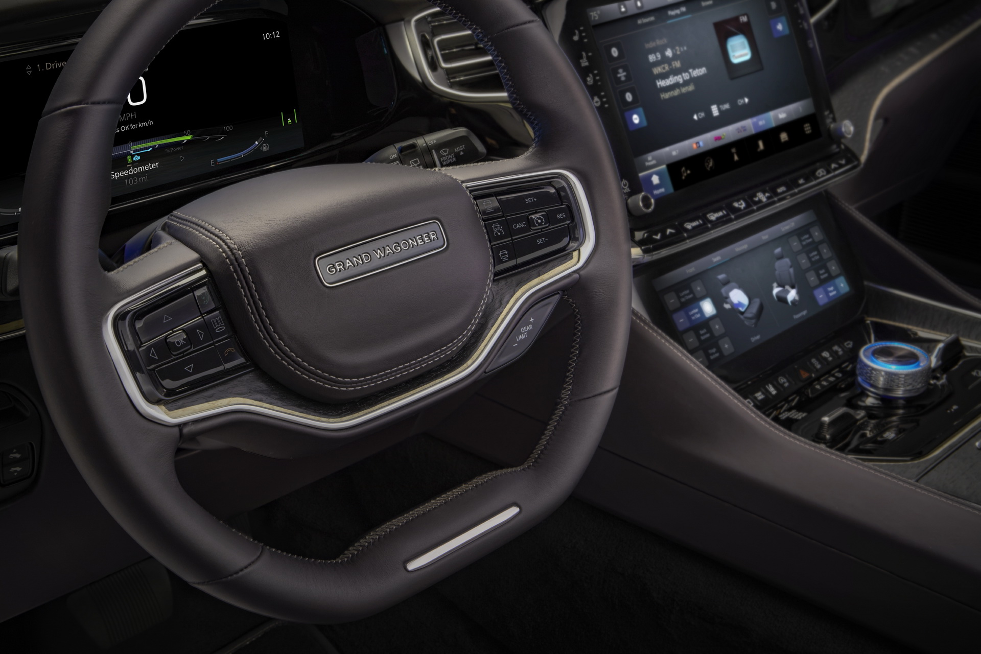 Download 2022 Jeep Grand Wagoneer Concept - Interior, Steering Wheel HD Wallpaper 1920x1280 #47