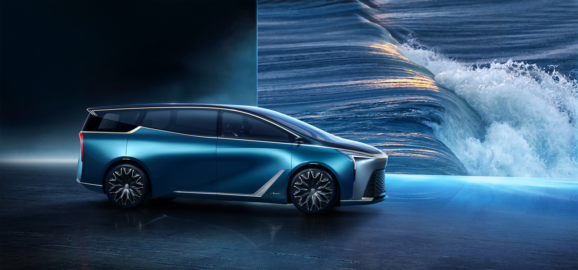 Download 2022 Buick GL8 Flagship Concept - Front Three-Quarter HD Wallpaper 1920x897 #13