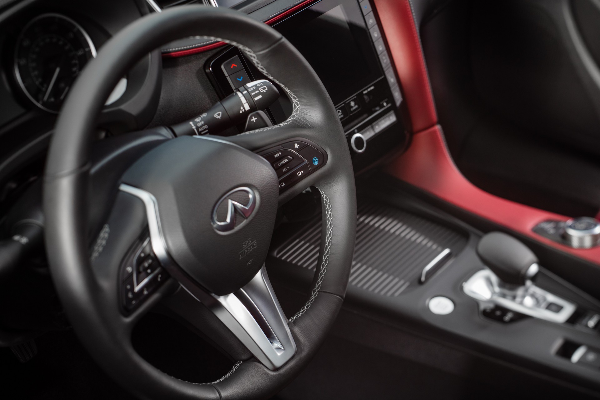 Download 2022 Infiniti QX55 - Interior, Steering Wheel HD Wallpaper 1920x1280 #52