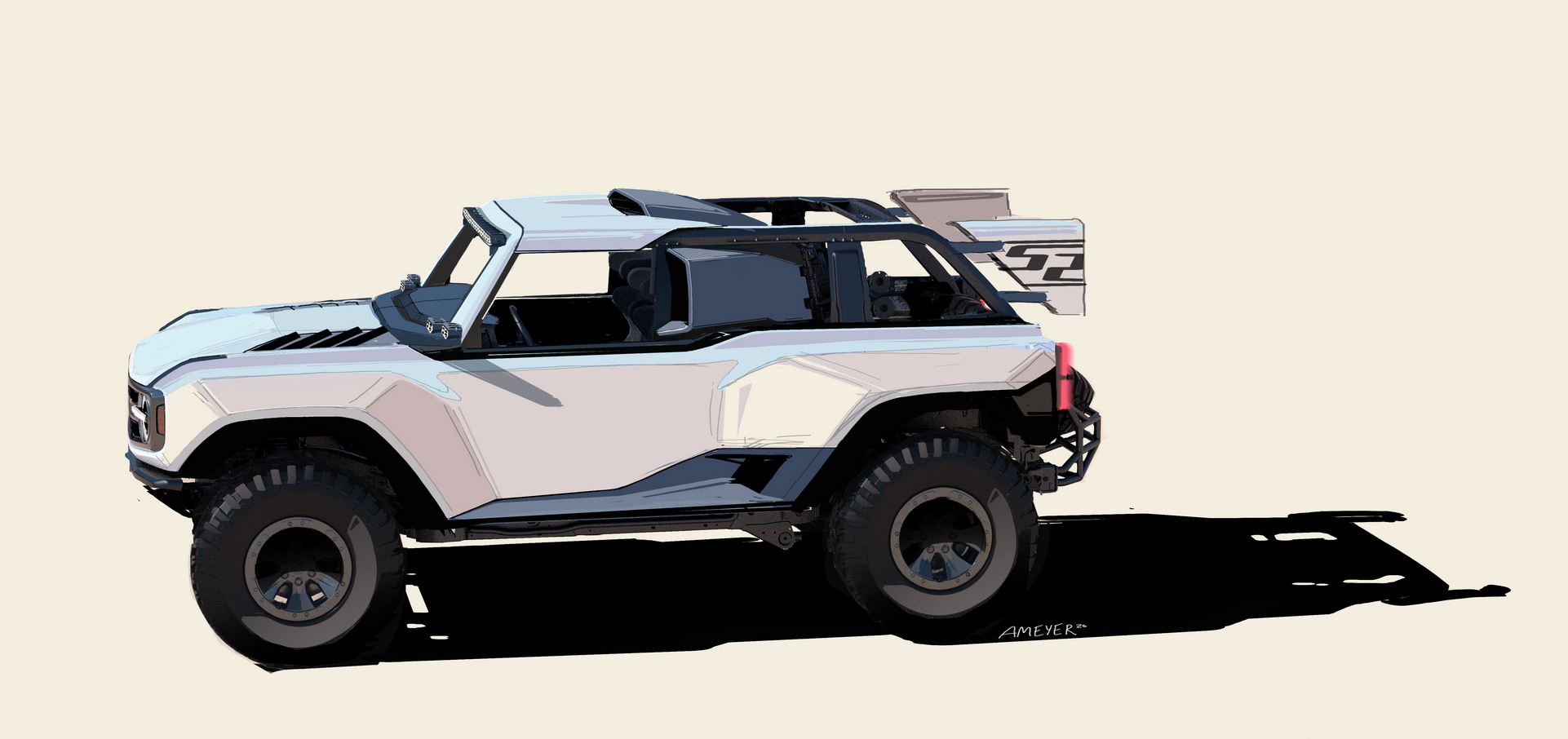Download 2023 Ford Bronco DR - Design Sketch HD Wallpaper 1922x906 #35