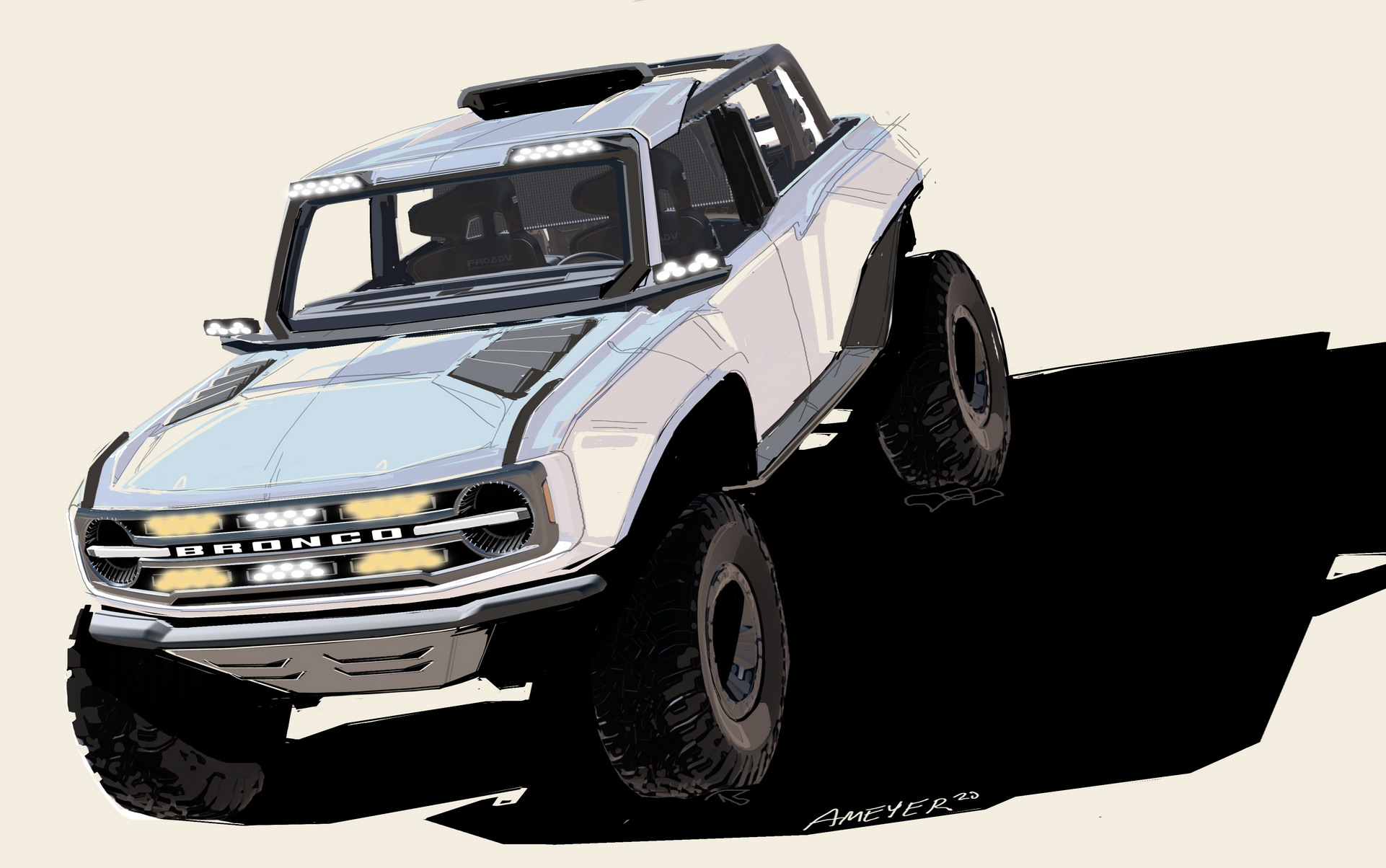 Download 2023 Ford Bronco DR - Design Sketch HD Wallpaper 1922x1204 #37