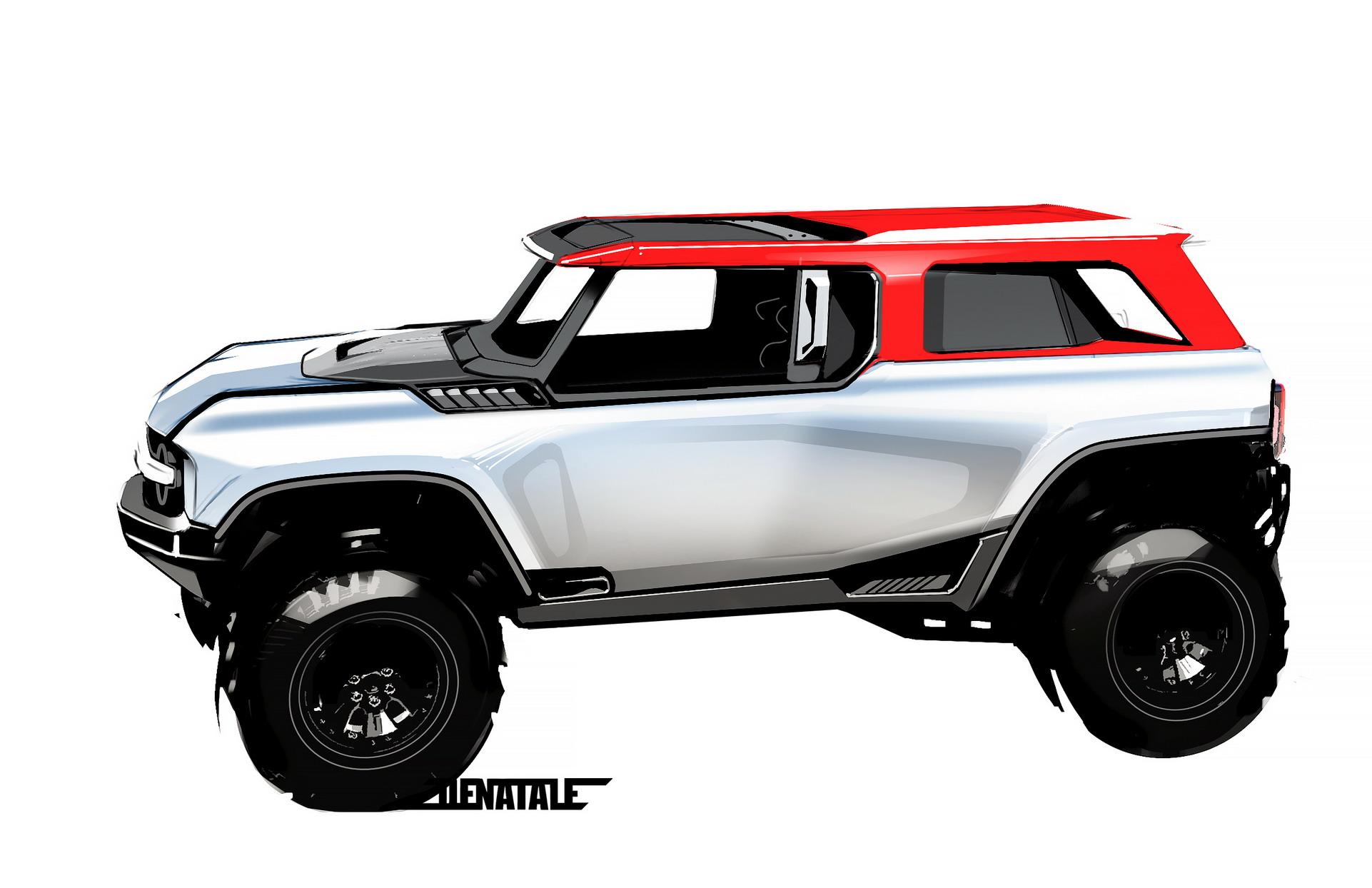 Download 2023 Ford Bronco DR - Design Sketch HD Wallpaper 1922x1244 #31