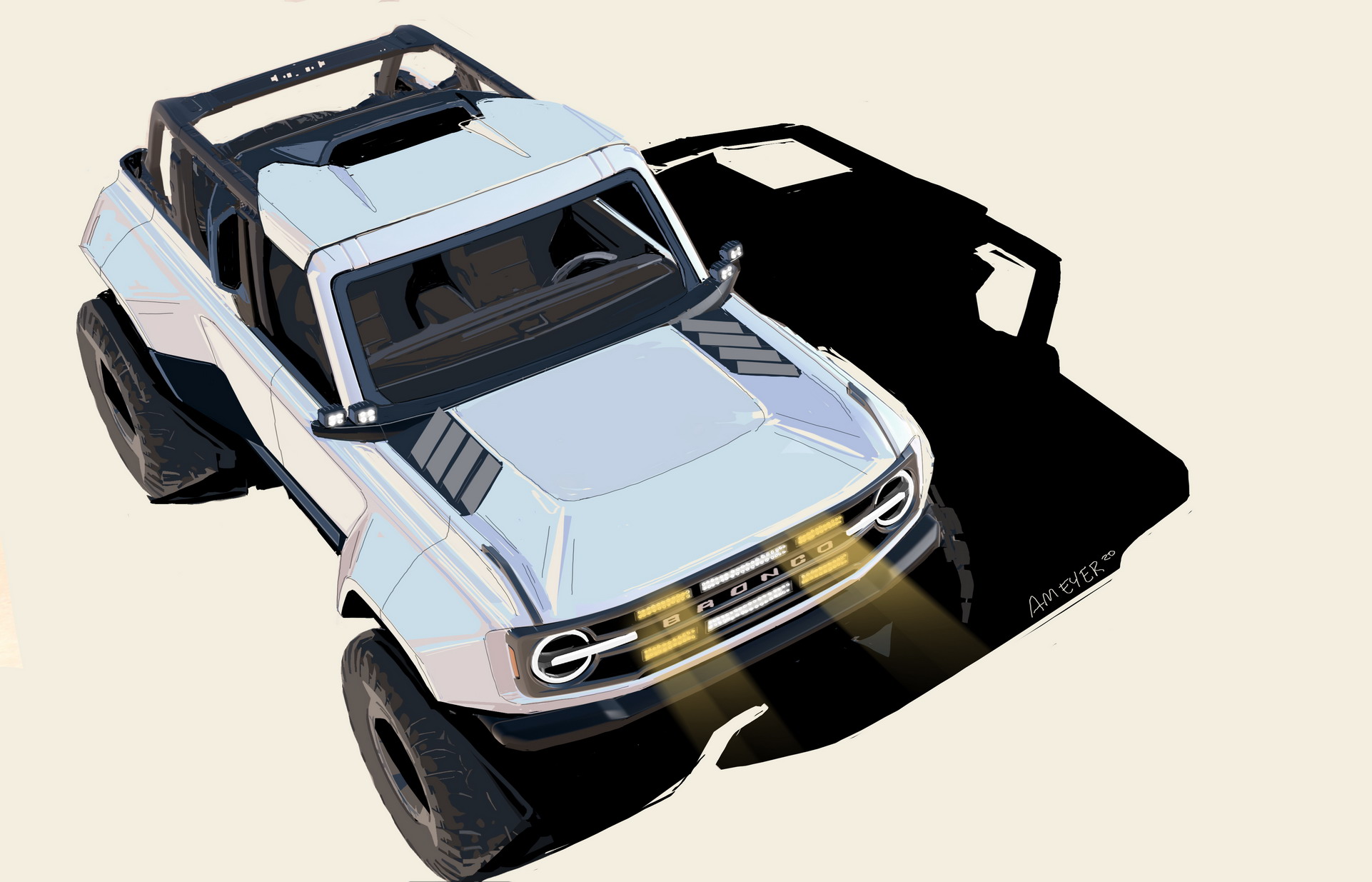 Download 2023 Ford Bronco DR - Design Sketch HD Wallpaper 1922x1235 #34
