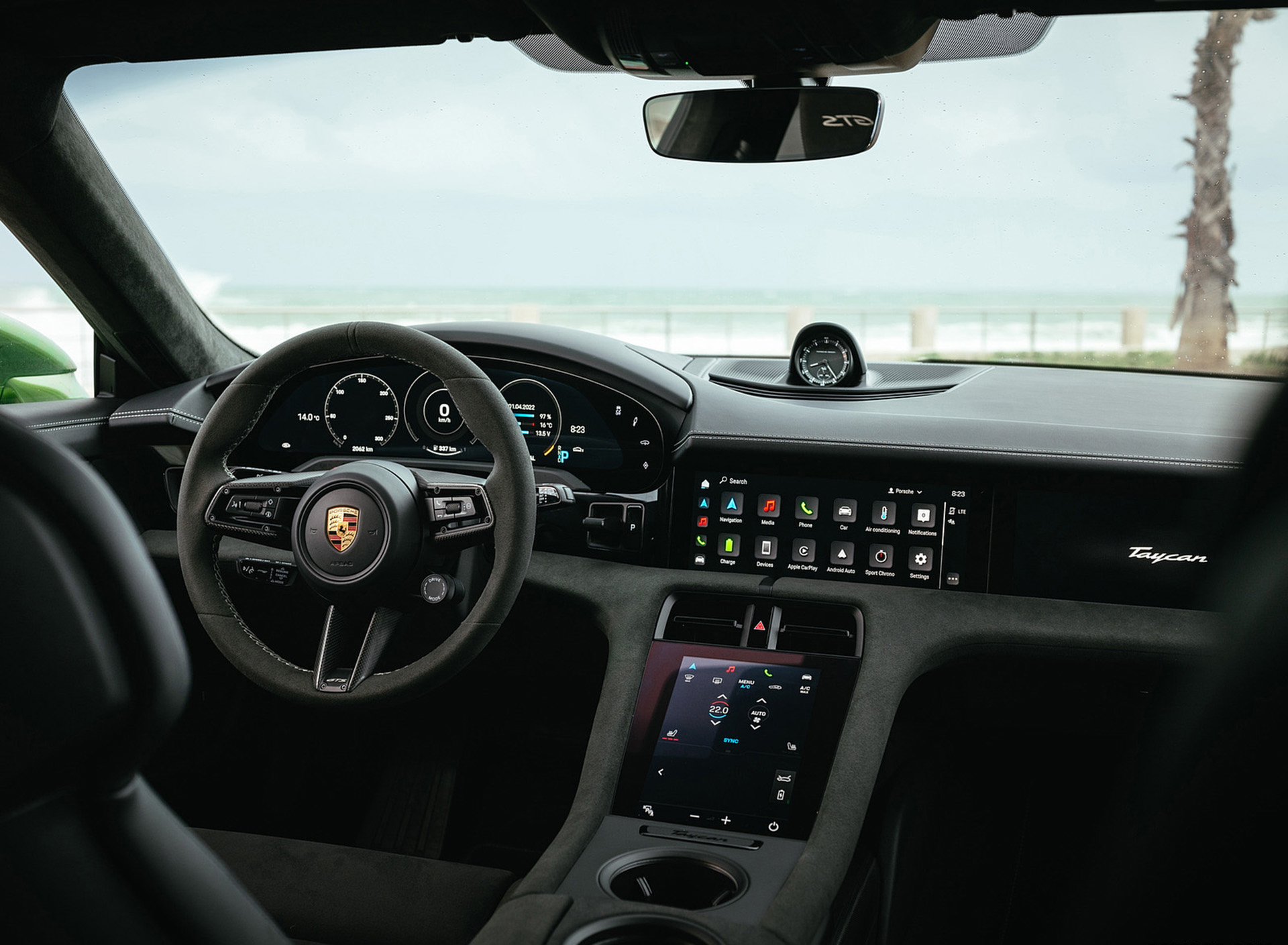 Download 2022 Porsche Taycan GTS Sport Turismo - Interior, Cockpit HD Wallpaper 1920x1409 #60
