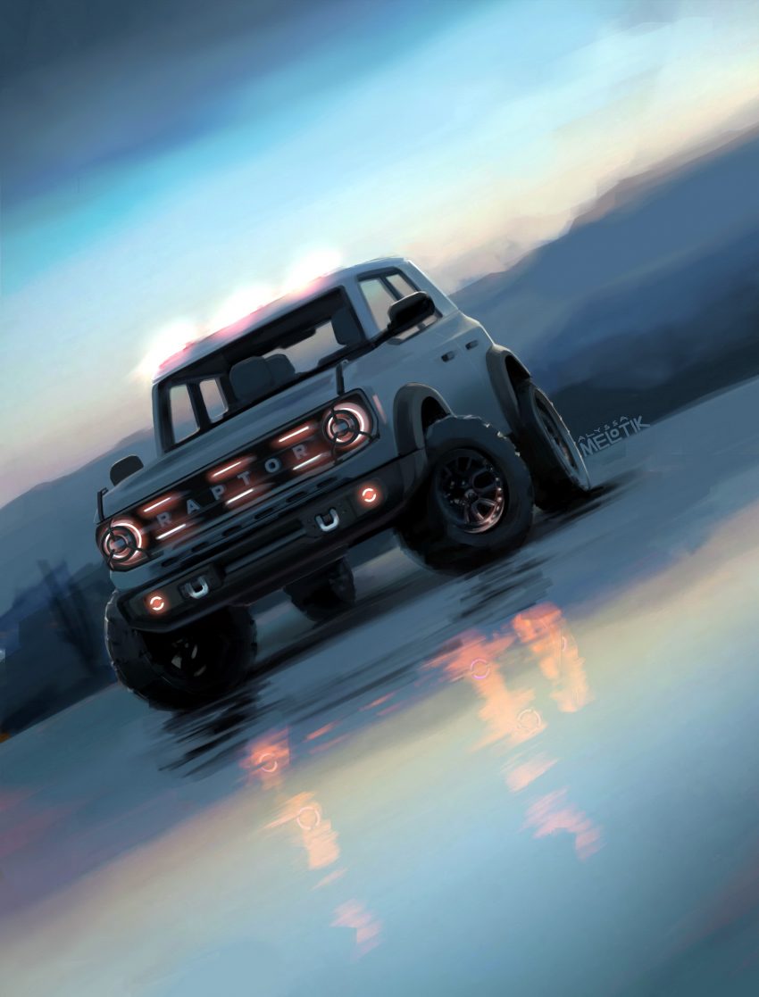2022 Ford Bronco Raptor - Design Sketch Phone Wallpaper 850x1117 #60