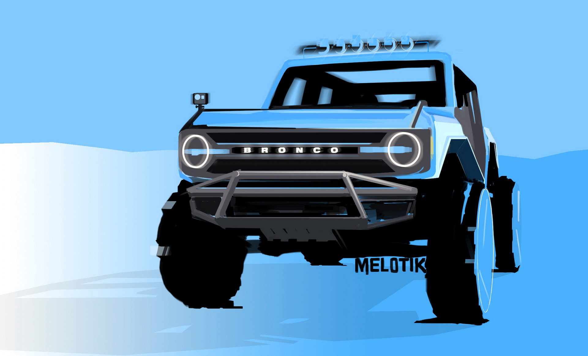Download 2022 Ford Bronco Raptor - Design Sketch HD Wallpaper 1921x1164 #62