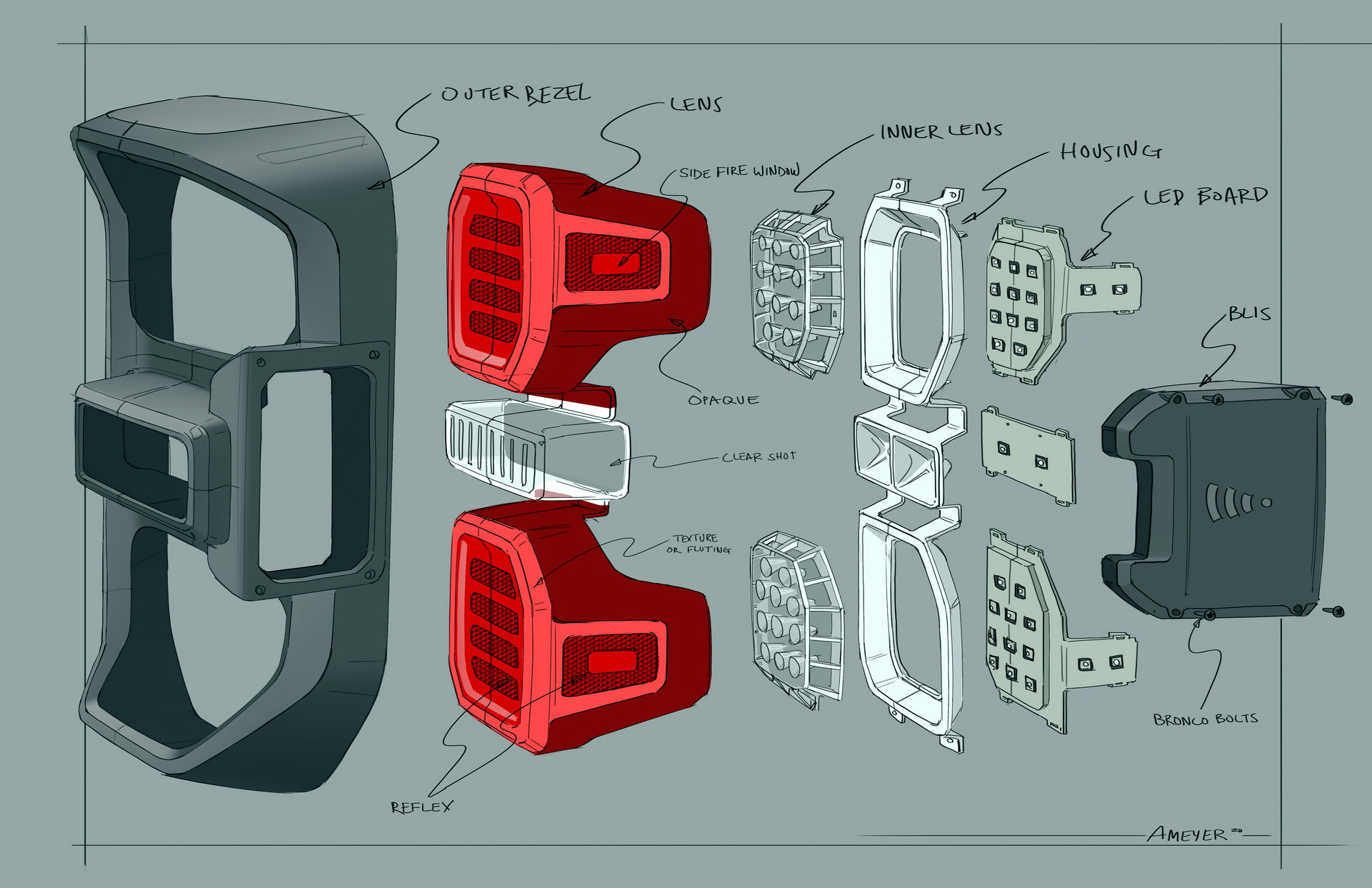 Download 2022 Ford Bronco Raptor - Design Sketch HD Wallpaper 1921x1243 #65