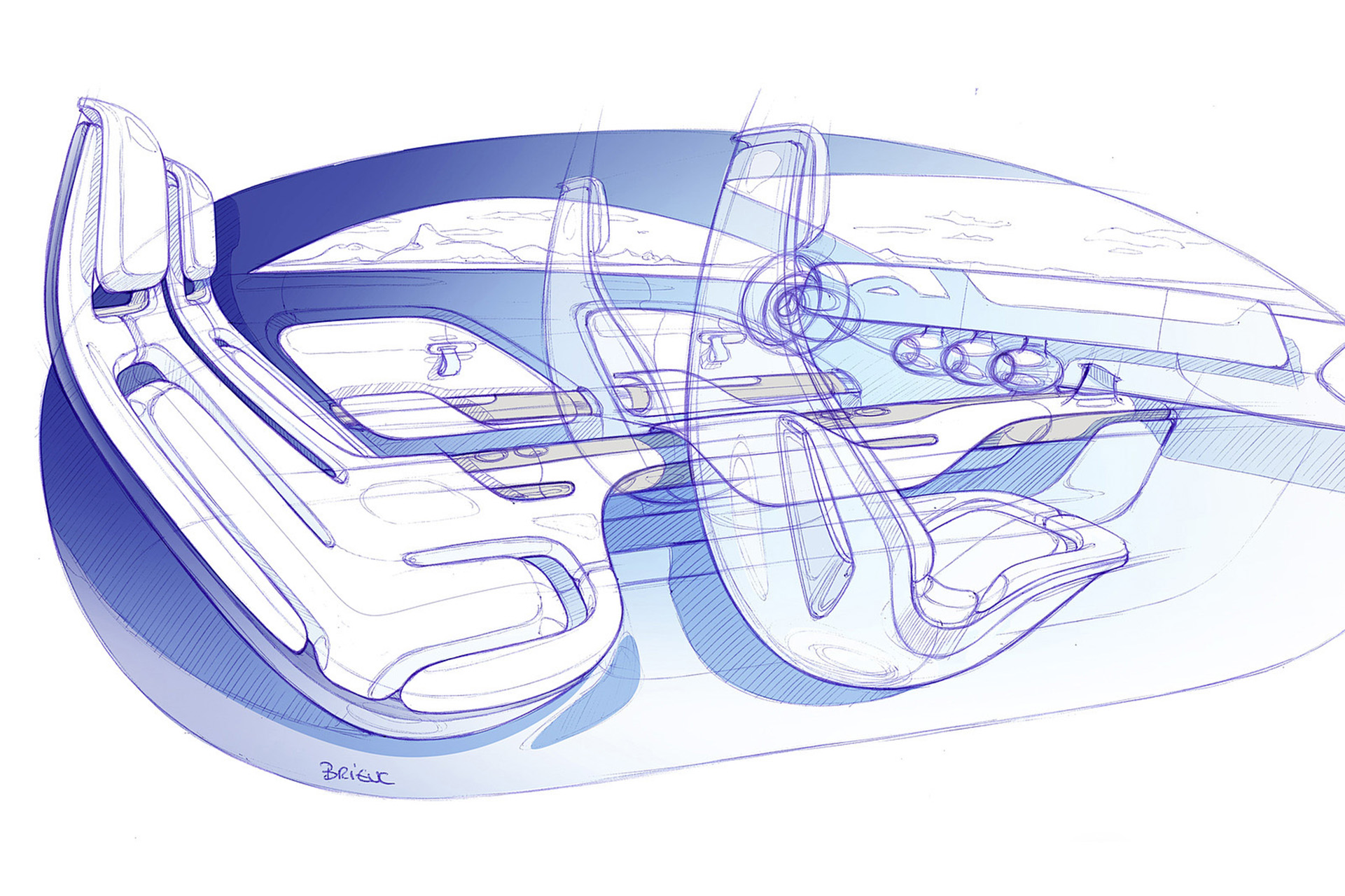 Download 2022 Mercedes-Benz Vision EQXX - Design Sketch HD Wallpaper 1921x1280 #156