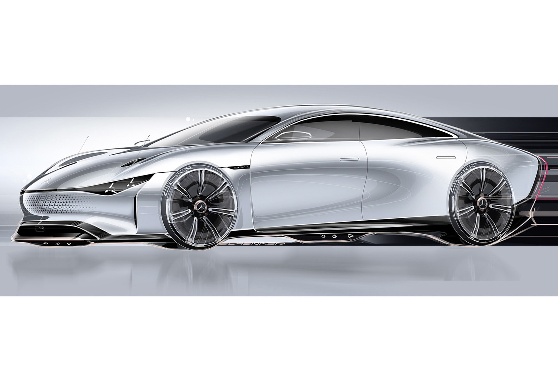 Download 2022 Mercedes-Benz Vision EQXX - Design Sketch HD Wallpaper 1921x1280 #157