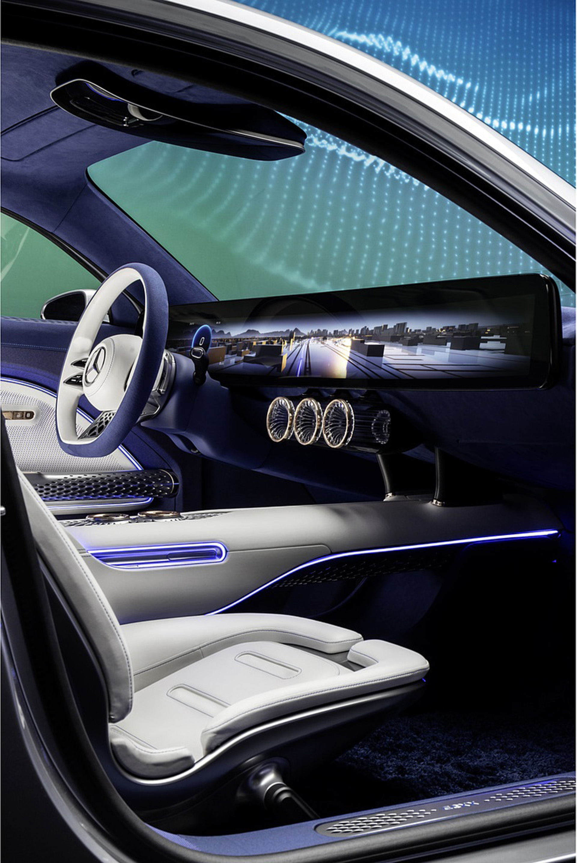 Download 2022 Mercedes-Benz Vision EQXX - Interior, Detail HD Phone Wallpaper 1921x2871 #124
