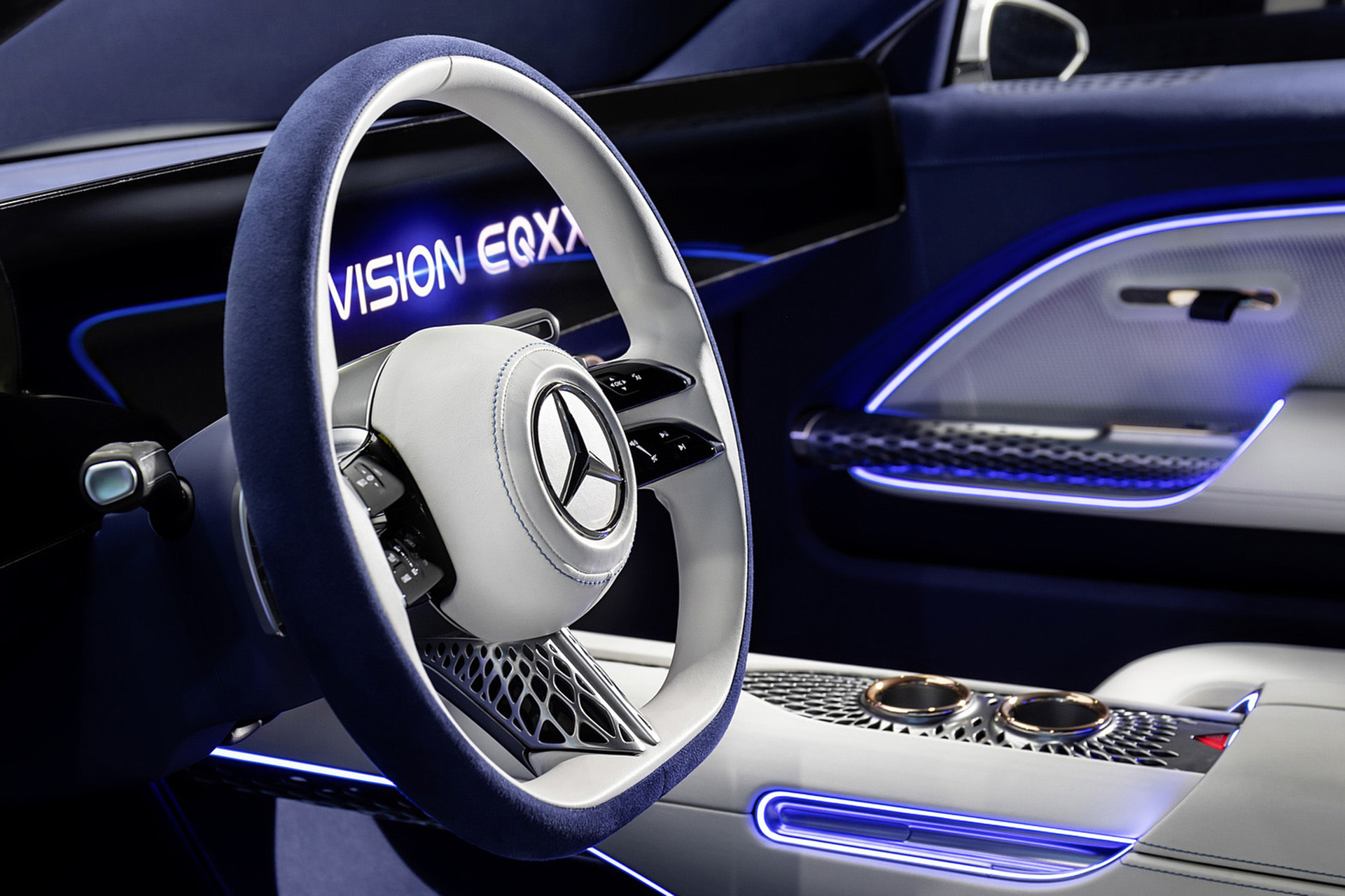 Download 2022 Mercedes-Benz Vision EQXX - Interior, Steering Wheel HD Wallpaper 1921x1280 #110
