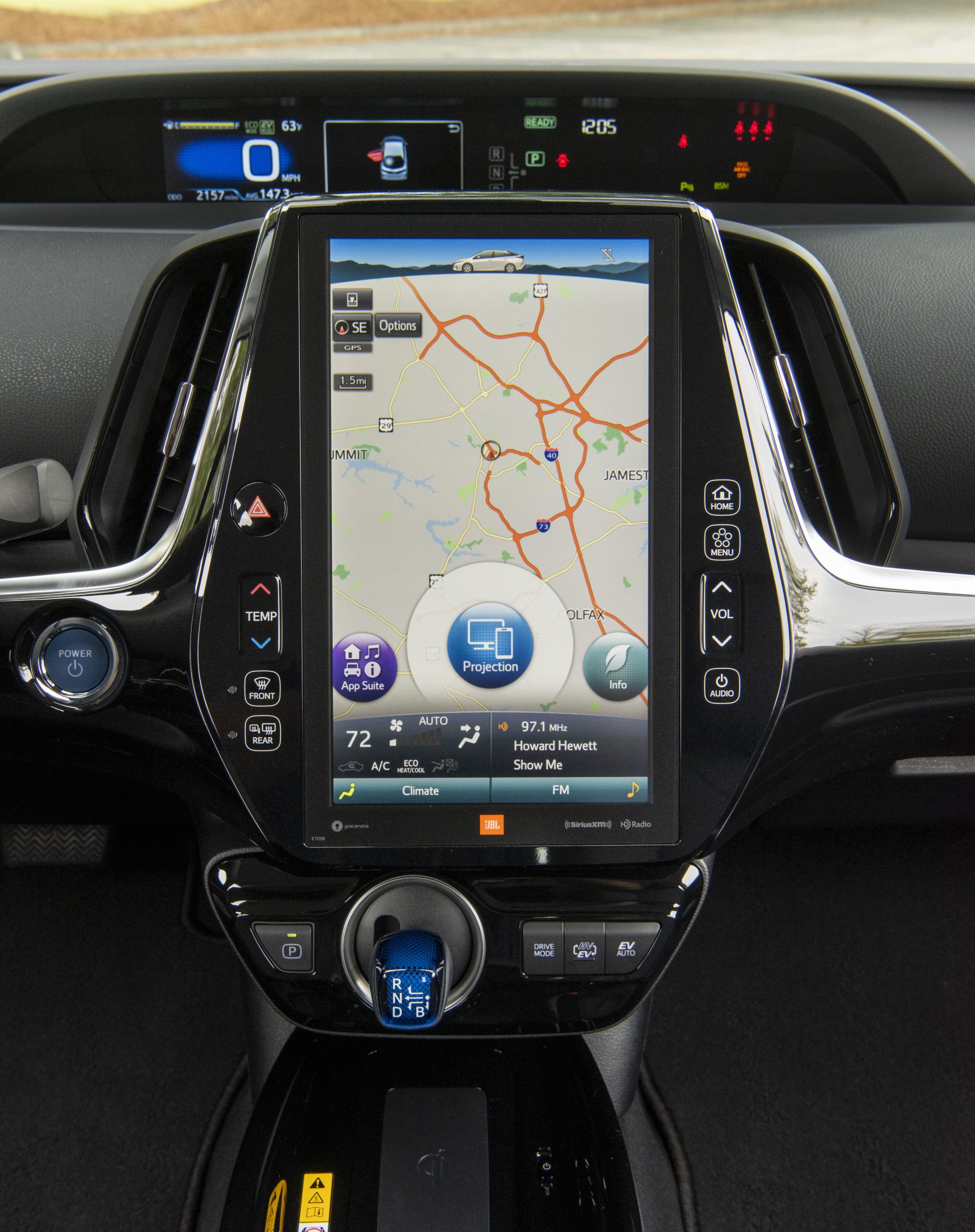 Download 2022 Toyota Prius Prime - Central Console HD Phone Wallpaper 2026x2560 #26