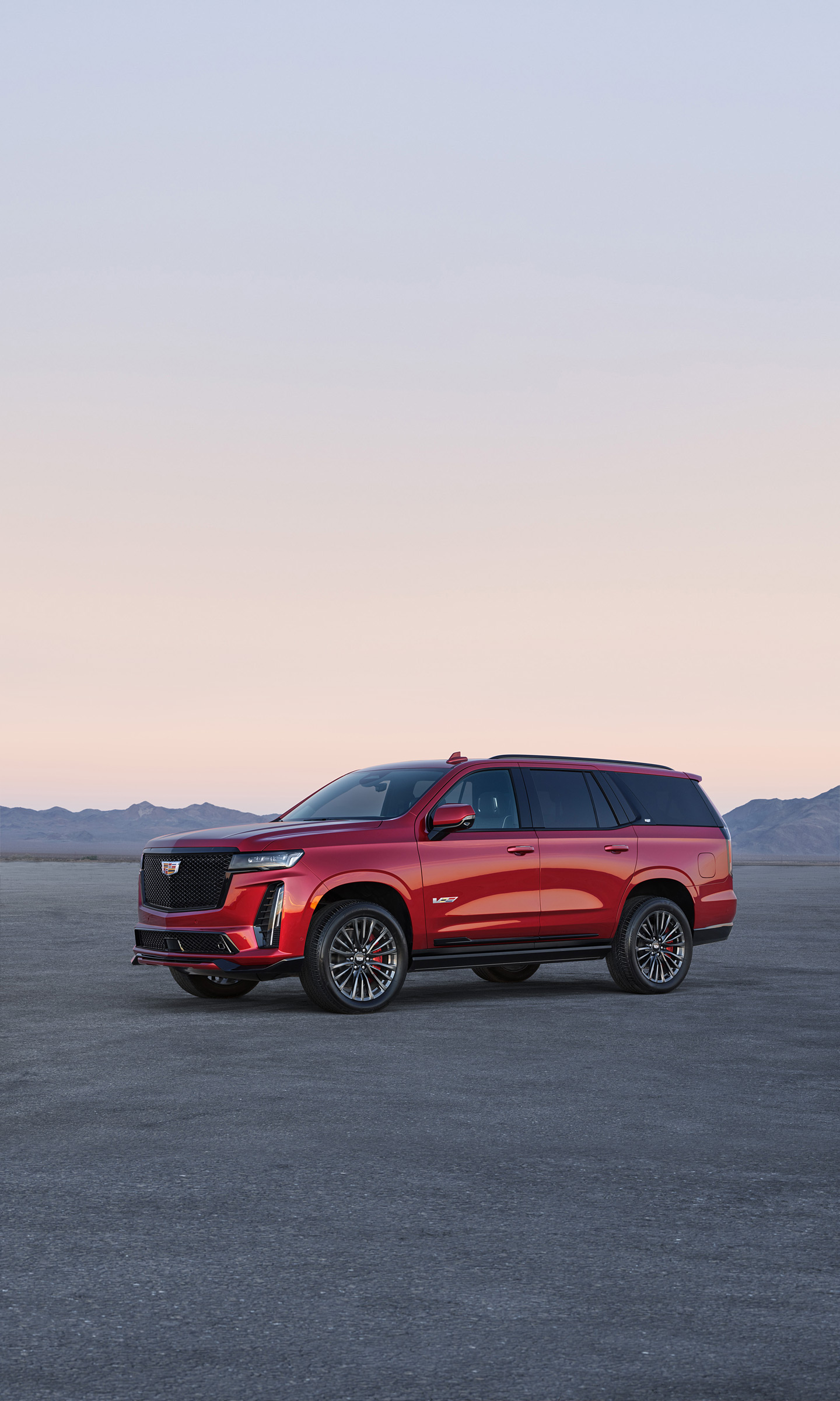 Download 2023 Cadillac Escalade-V - Front Three-Quarter HD Phone Wallpaper 1440x2400 #6