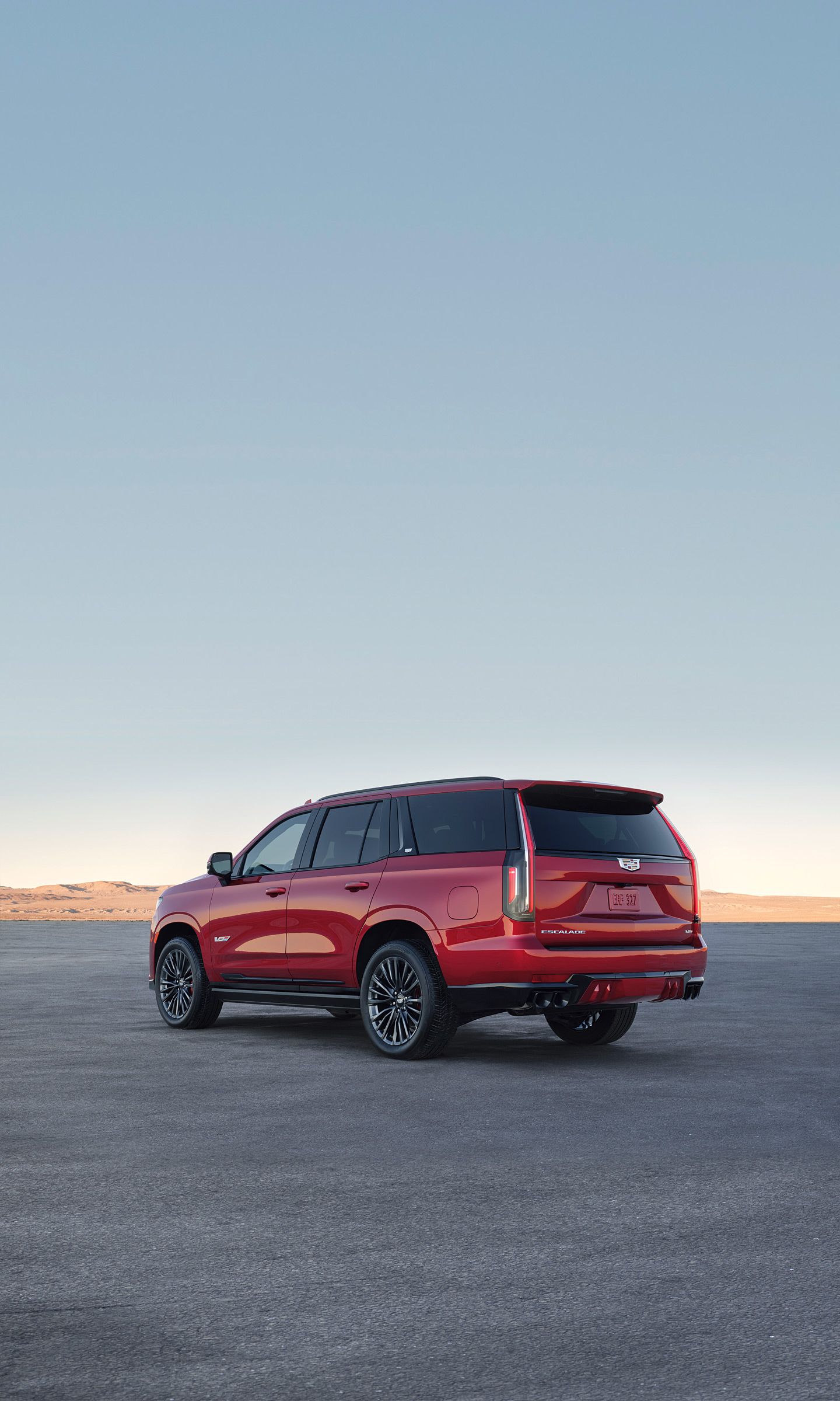Download 2023 Cadillac Escalade-V - Rear Three-Quarter HD Phone Wallpaper 1440x2400 #8