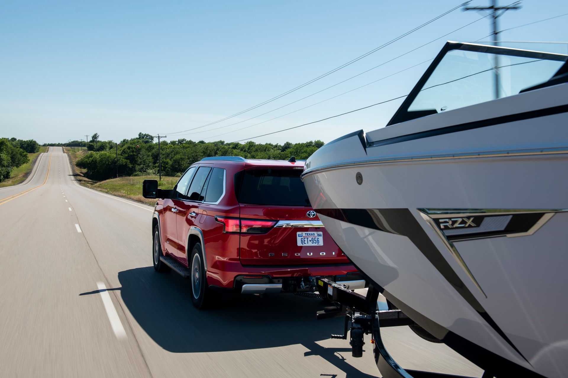 Download 2023 Toyota Sequoia Limited - Towing a Boat HD Wallpaper 1920x1280 #3