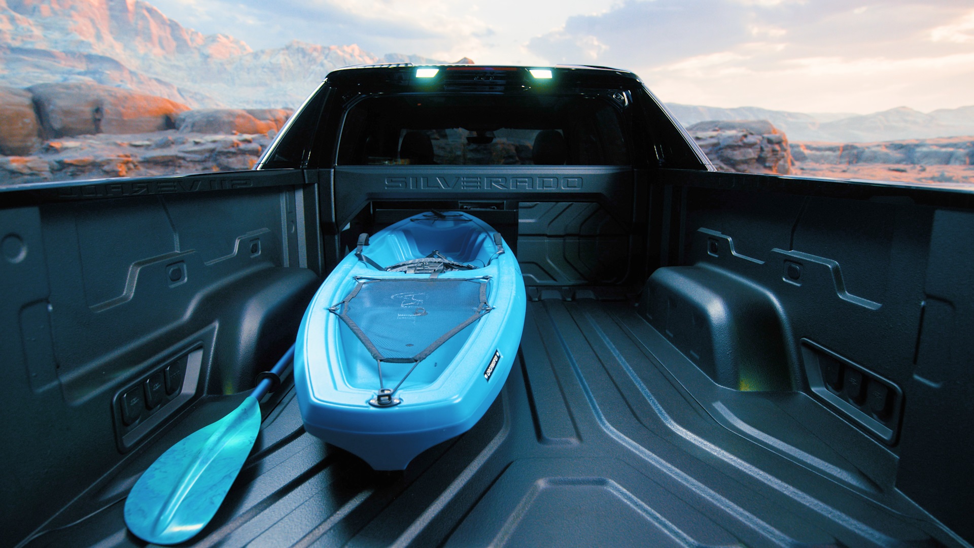 Download 2024 Chevrolet Silverado EV RST - Bed HD Wallpaper 1920x1080 #24