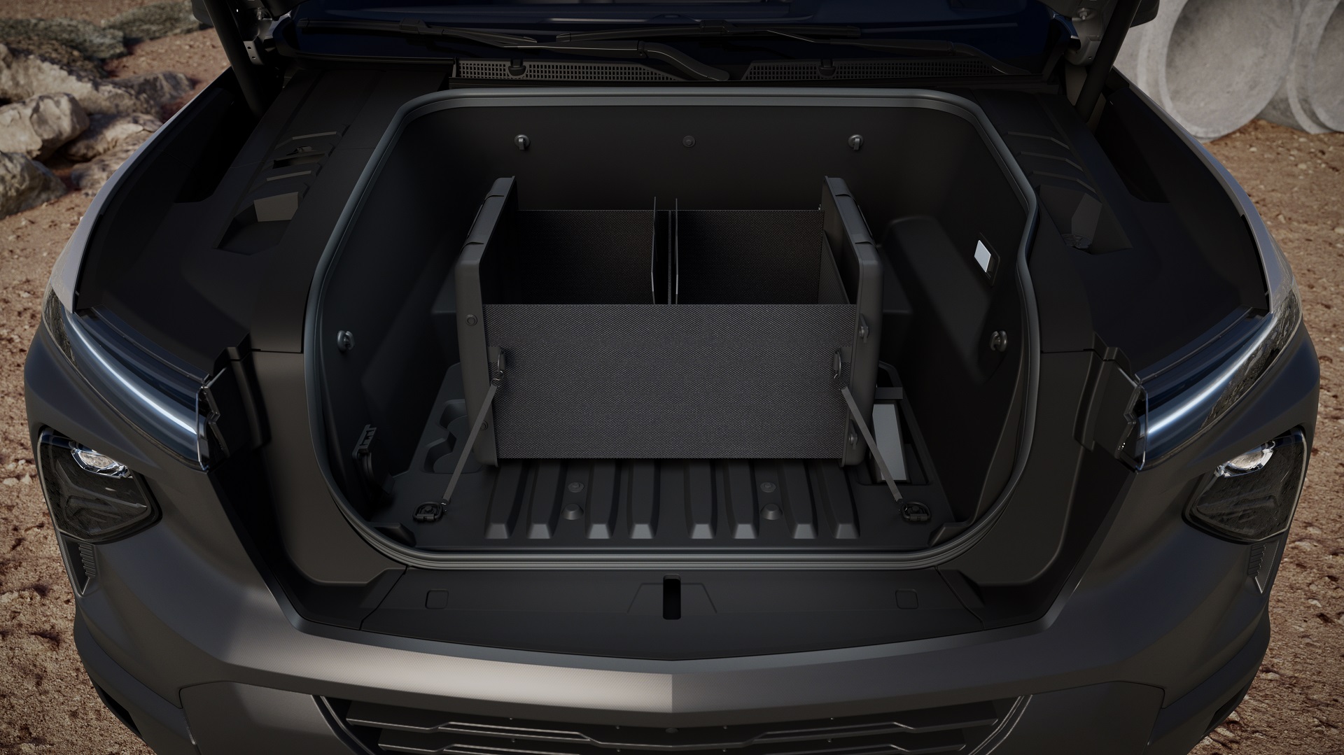 Download 2024 Chevrolet Silverado EV WT - Front Cargo Area HD Wallpaper 1920x1079 #16