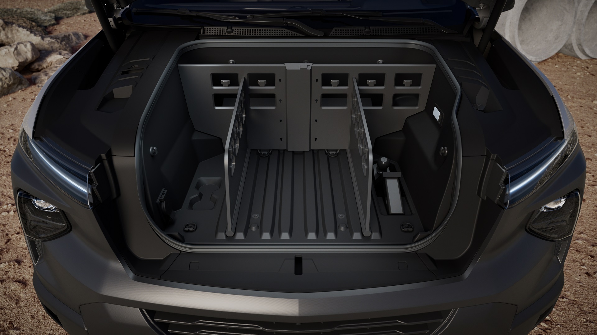 Download 2024 Chevrolet Silverado EV WT - Front Cargo Area HD Wallpaper 1920x1079 #18
