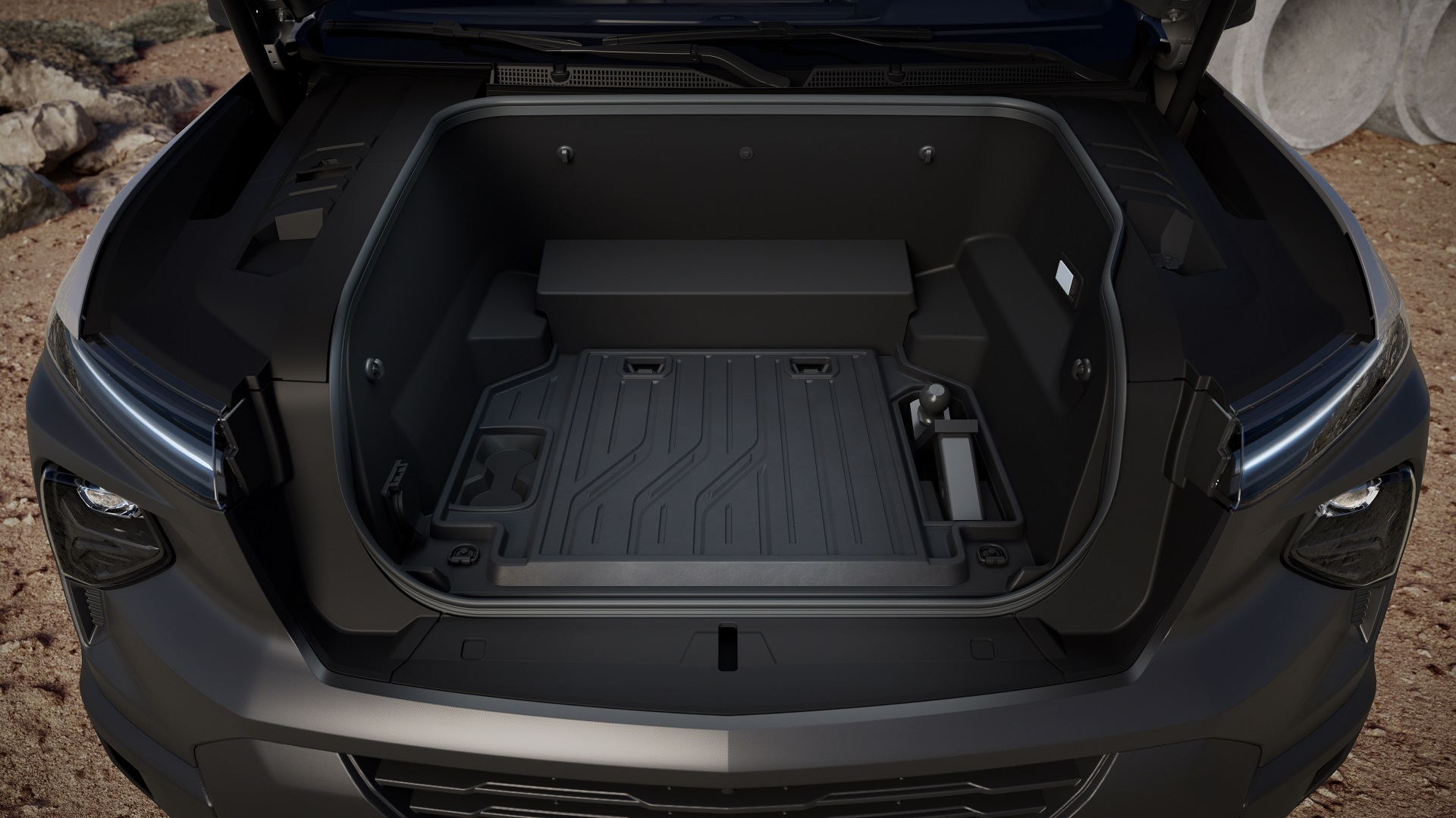 Download 2024 Chevrolet Silverado EV WT - Front Cargo Area HD Wallpaper 1920x1079 #19