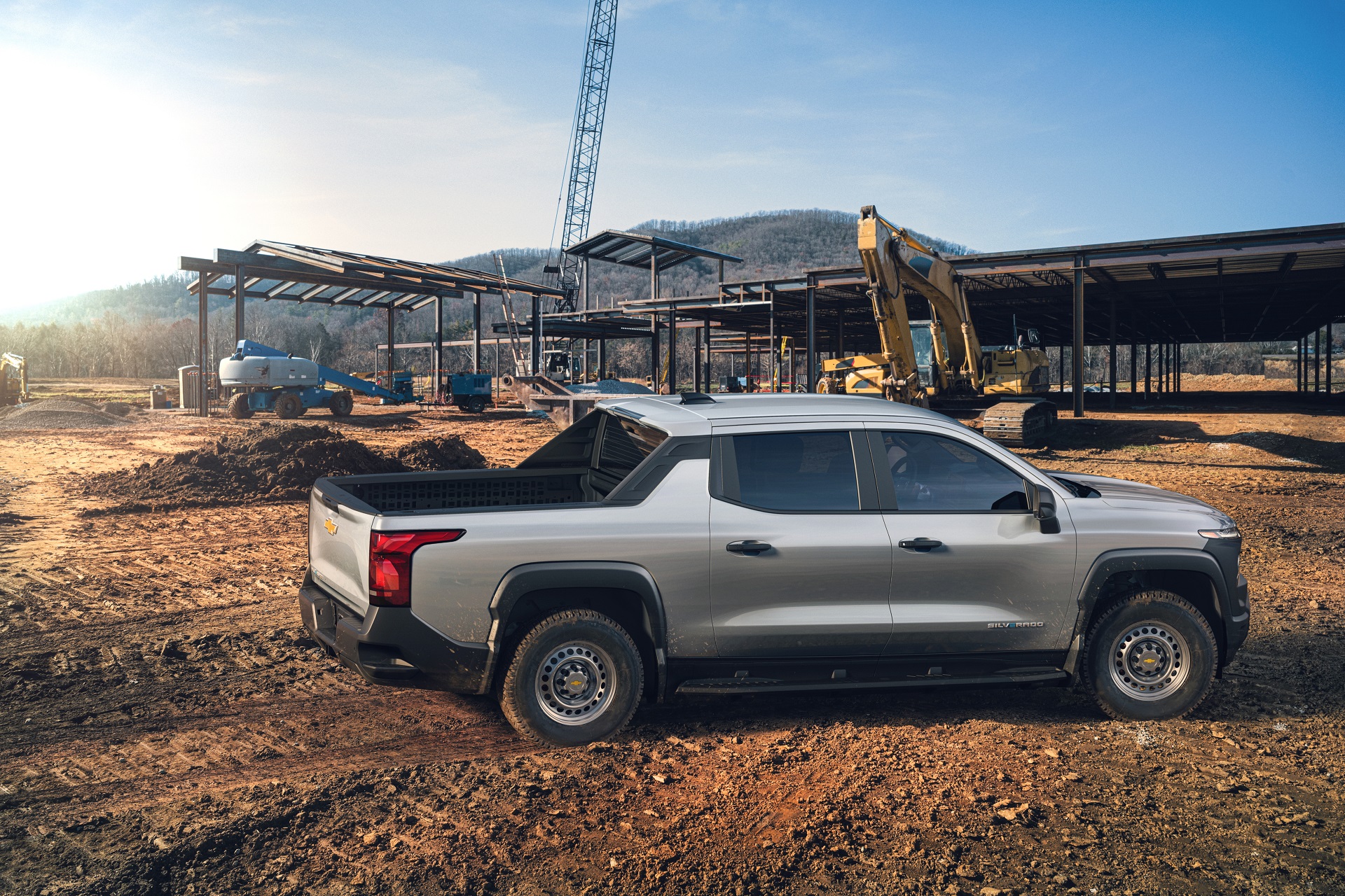 Download 2024 Chevrolet Silverado EV WT - Side HD Wallpaper 1920x1280 #3