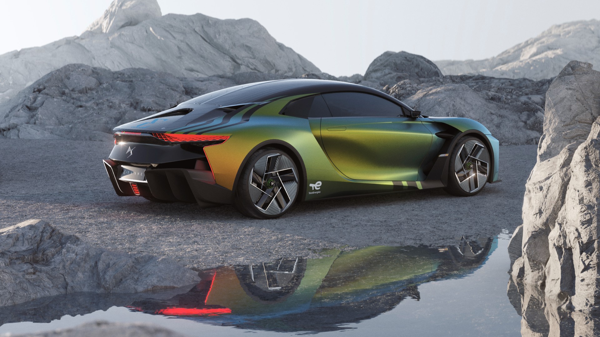 Download 2022 DS E-Tense Performance Concept - Rear Three-Quarter HD Wallpaper 1920x1080 #7